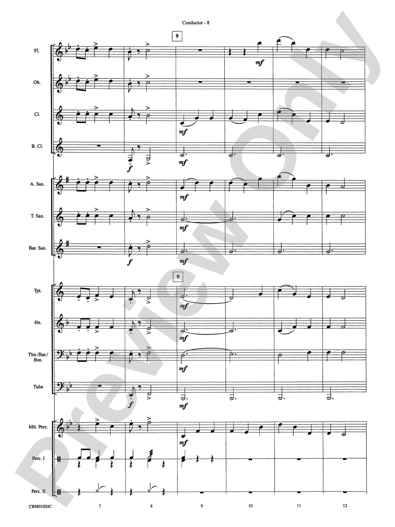 Harry Potter, Themes from: Concert Band Conductor Score & Parts