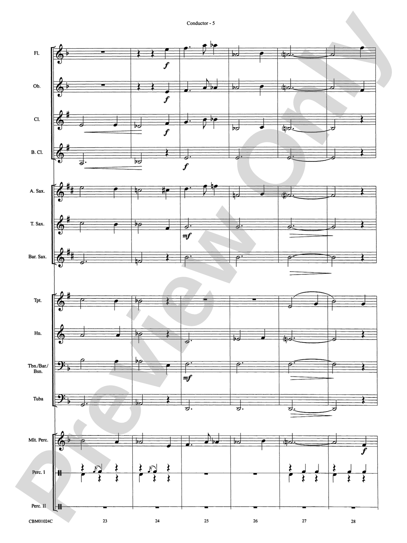 Harry Potter, Themes from: Concert Band Conductor Score & Parts