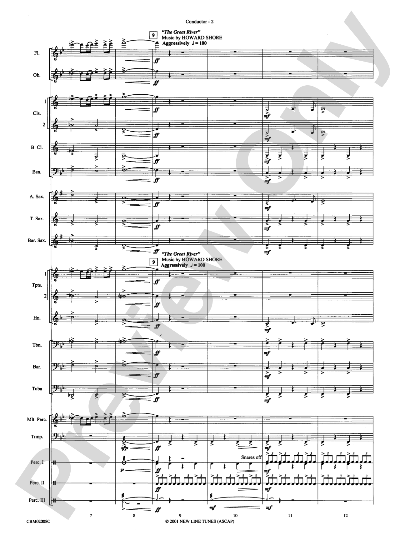 The Lord of the Rings: The Fellowship of the Ring, Highlights from: Concert Band Conductor Score & Parts