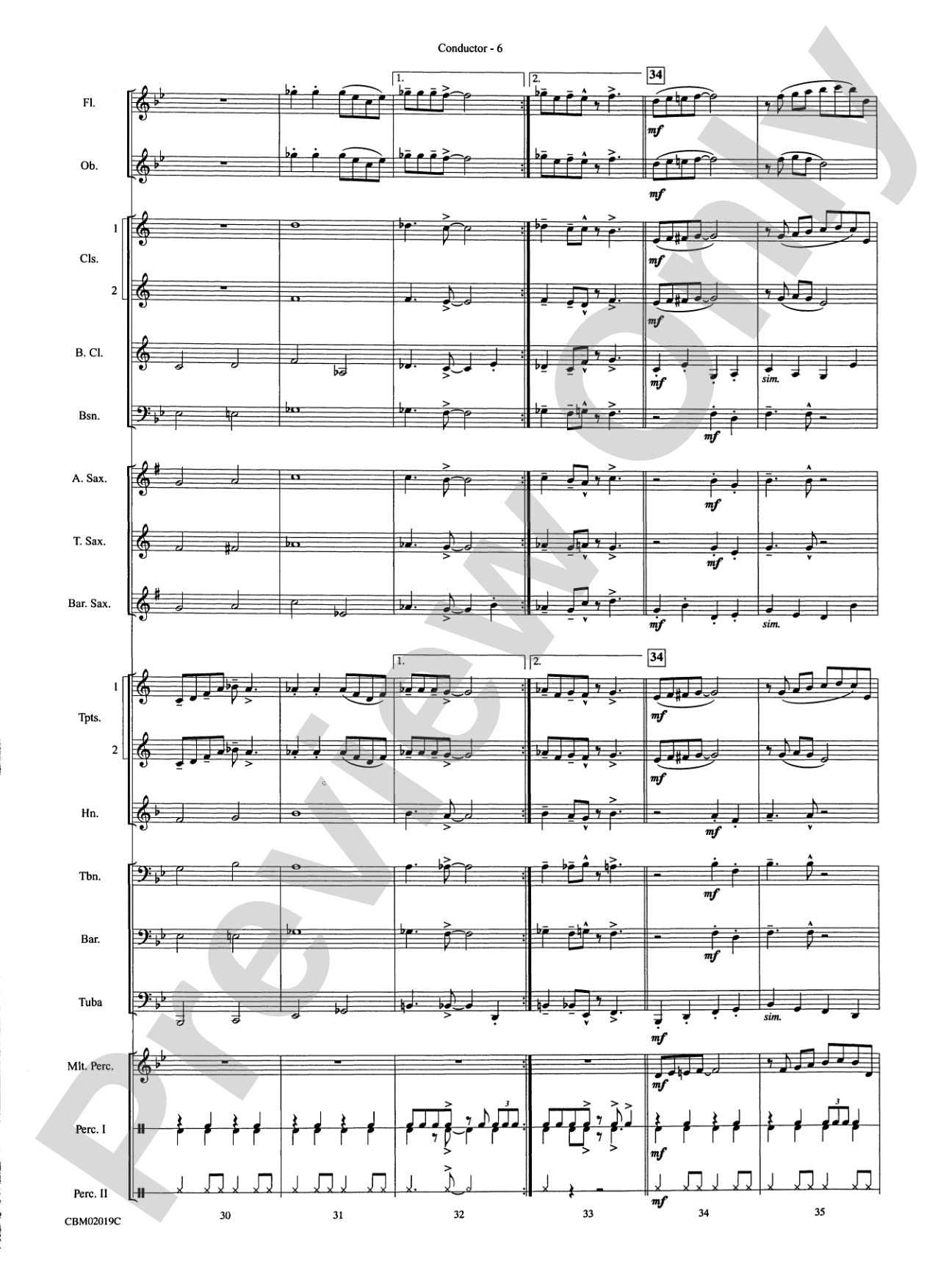 Chattanooga Choo Choo: Concert Band Conductor Score & Parts