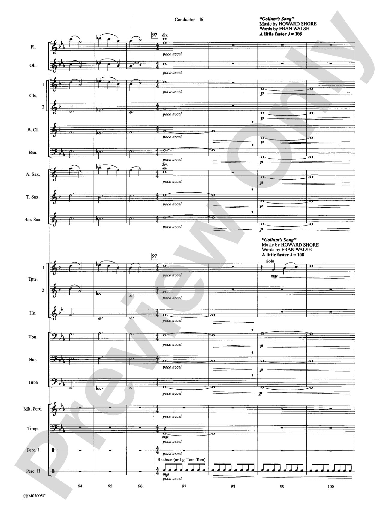 The Lord of the Rings: The Two Towers, Highlights from: Score