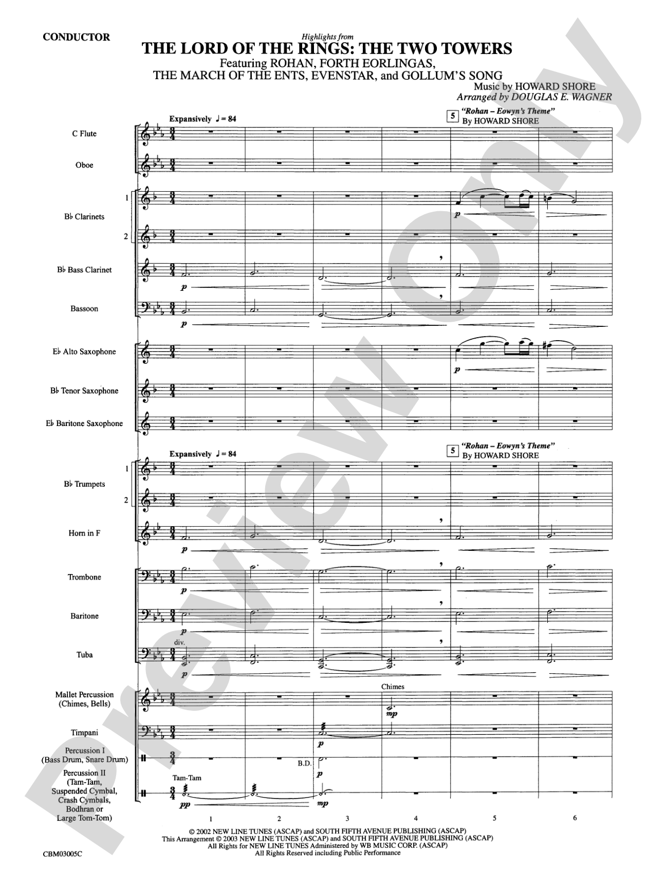 The Lord of the Rings: The Two Towers, Highlights from: Score