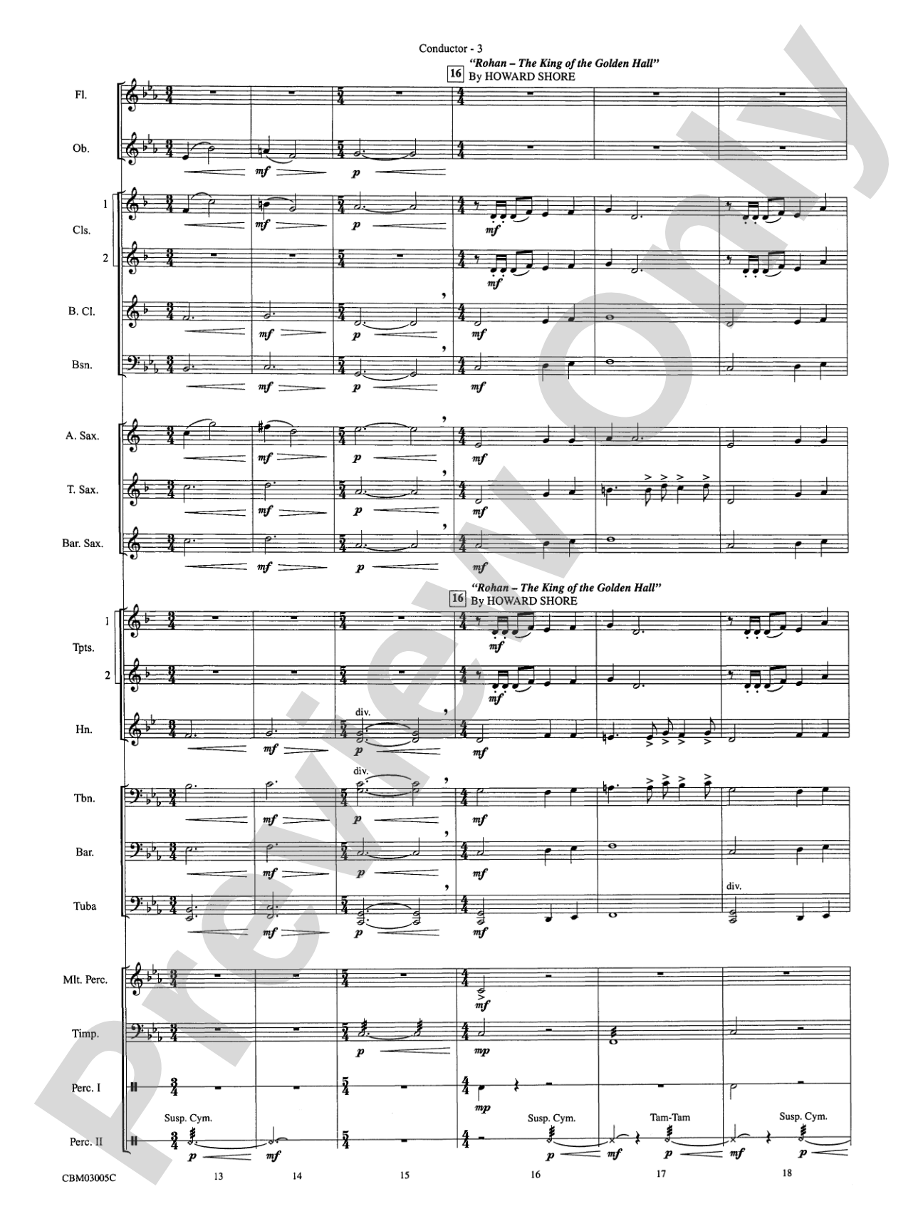 The Lord of the Rings: The Two Towers, Highlights from: Score