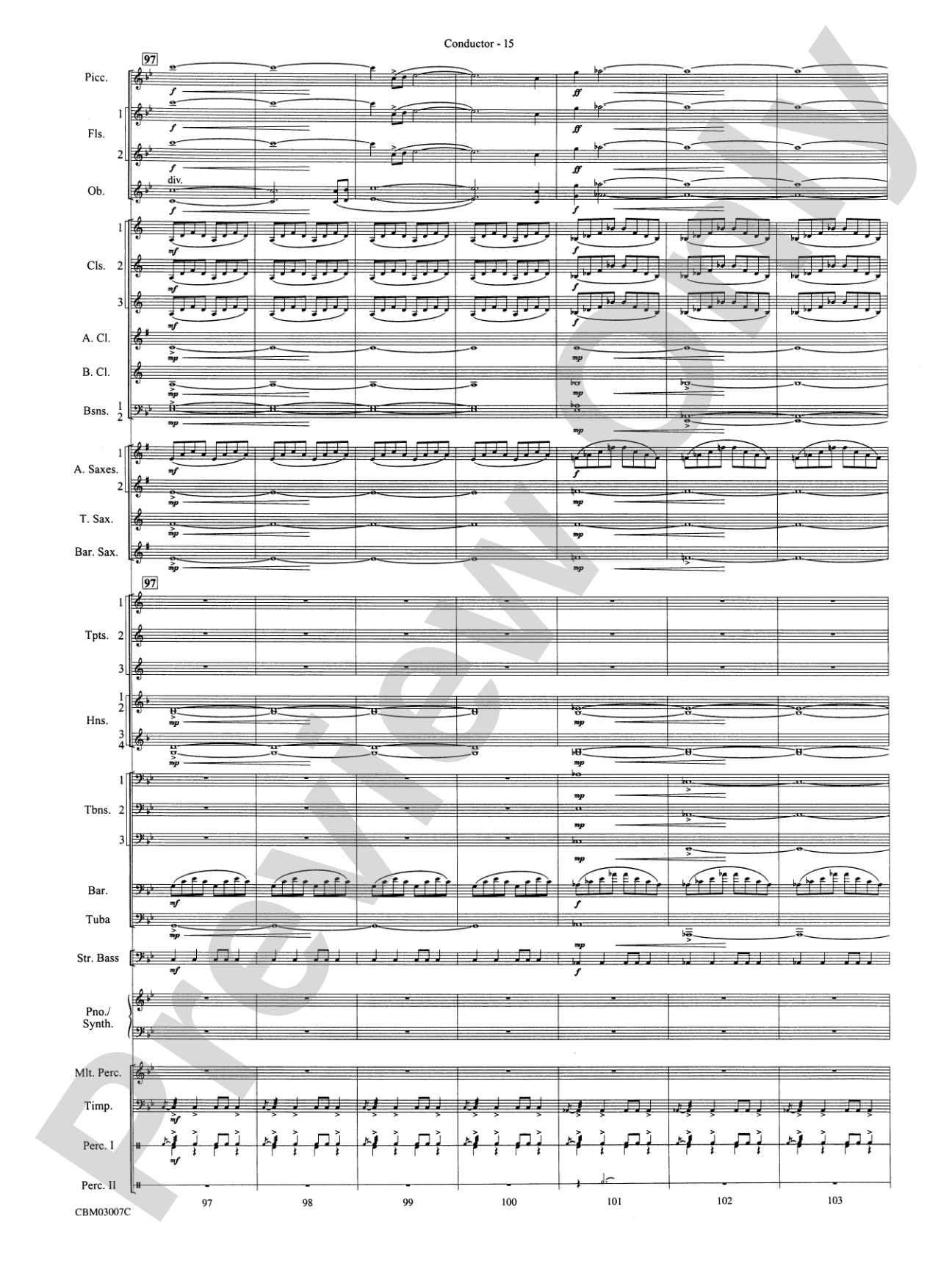 The Lord of the Rings: The Two Towers, Symphonic Suite from: Concert Band Conductor Score & Parts