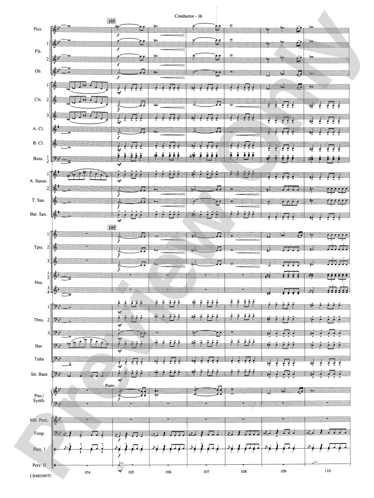 The Lord of the Rings: The Two Towers, Symphonic Suite from: Concert Band Conductor Score & Parts