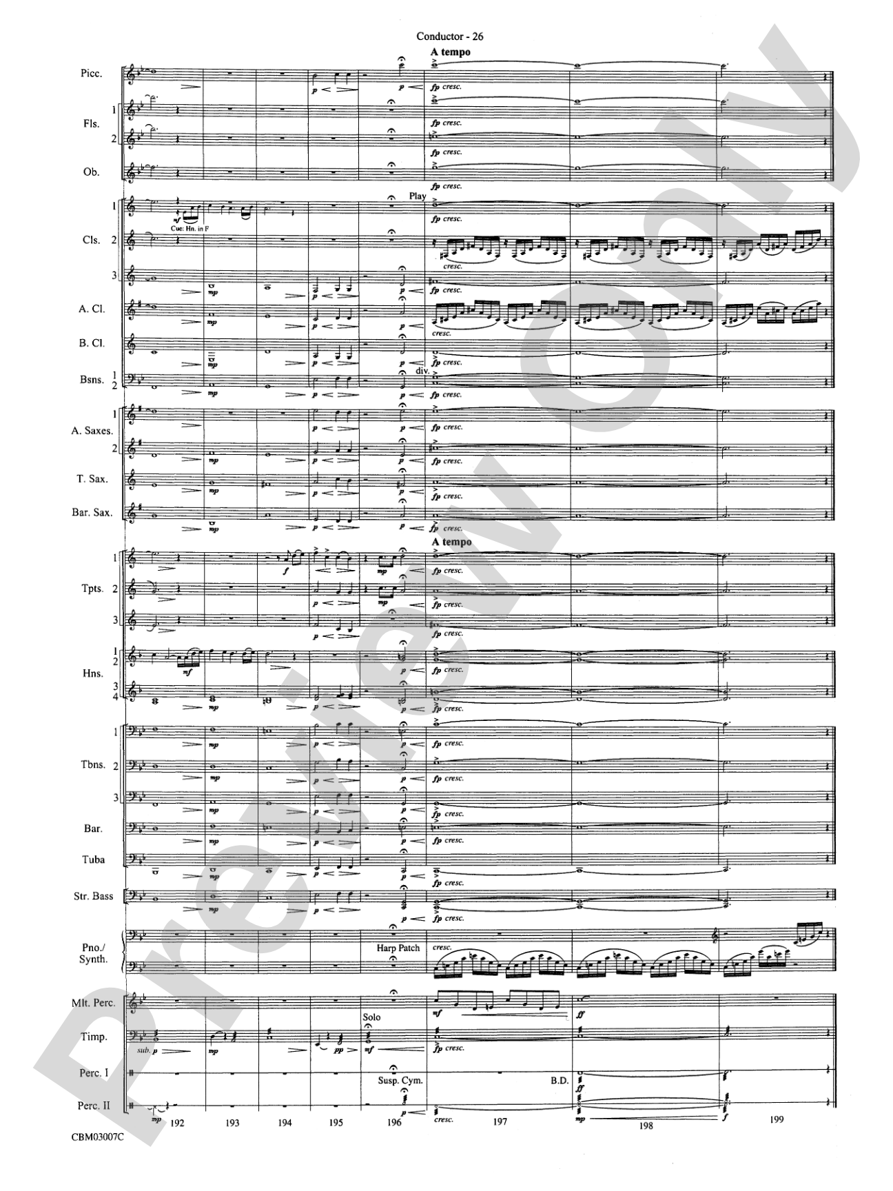 The Lord of the Rings: The Two Towers, Symphonic Suite from: Concert Band Conductor Score & Parts