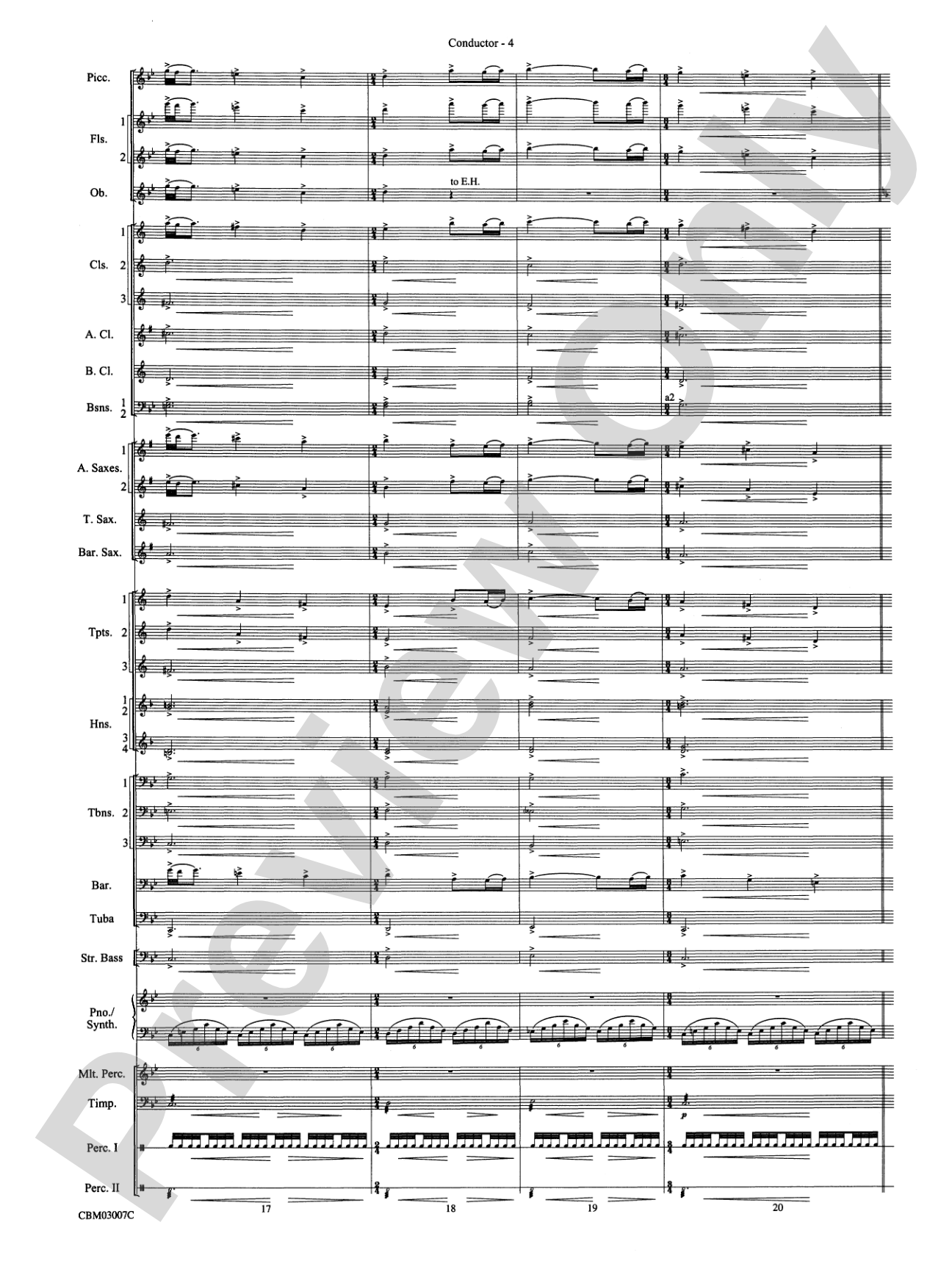 The Lord of the Rings: The Two Towers, Symphonic Suite from: Concert Band Conductor Score & Parts
