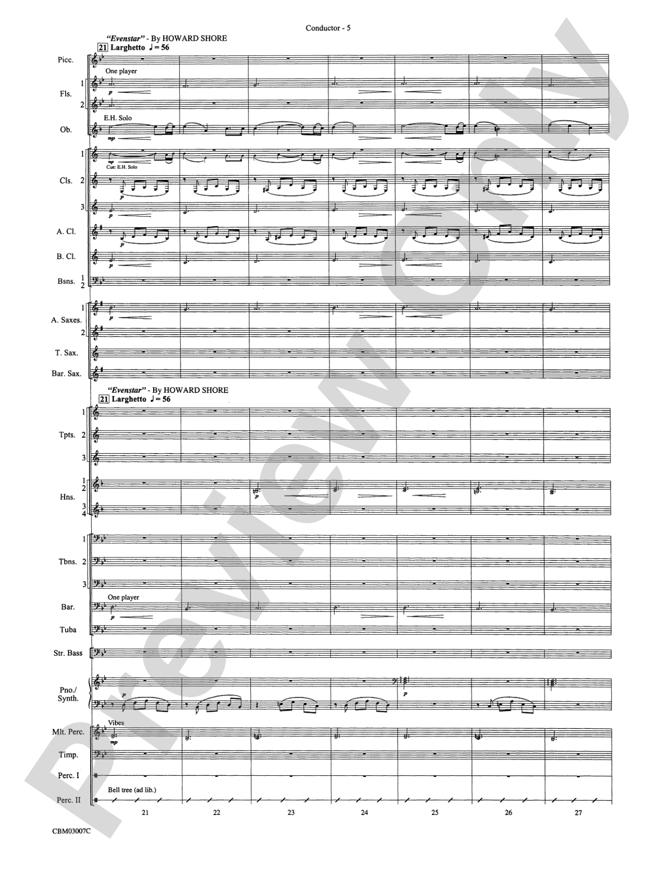 The Lord of the Rings: The Two Towers, Symphonic Suite from: Concert Band Conductor Score & Parts