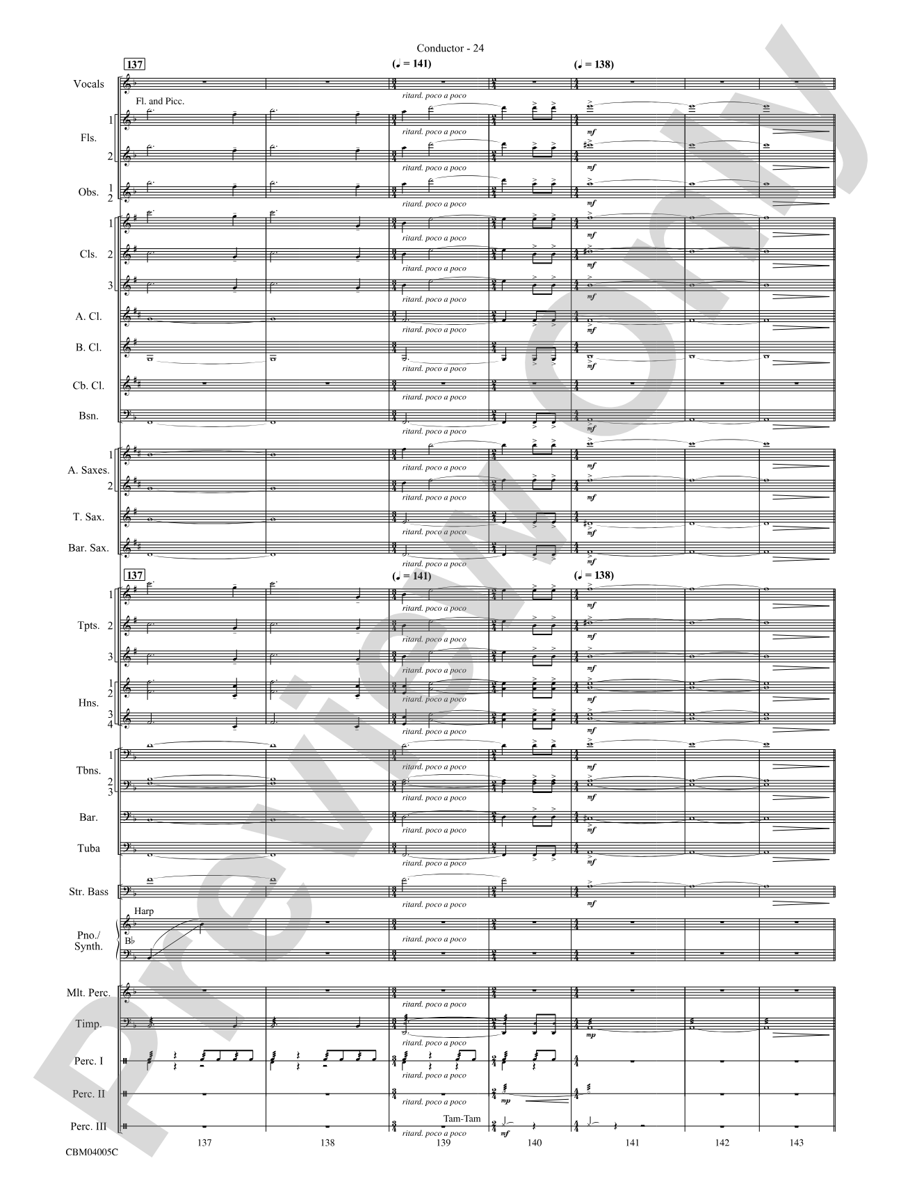 The Lord of the Rings: The Return of the King, Symphonic Suite from: Concert Band Conductor Score & Parts