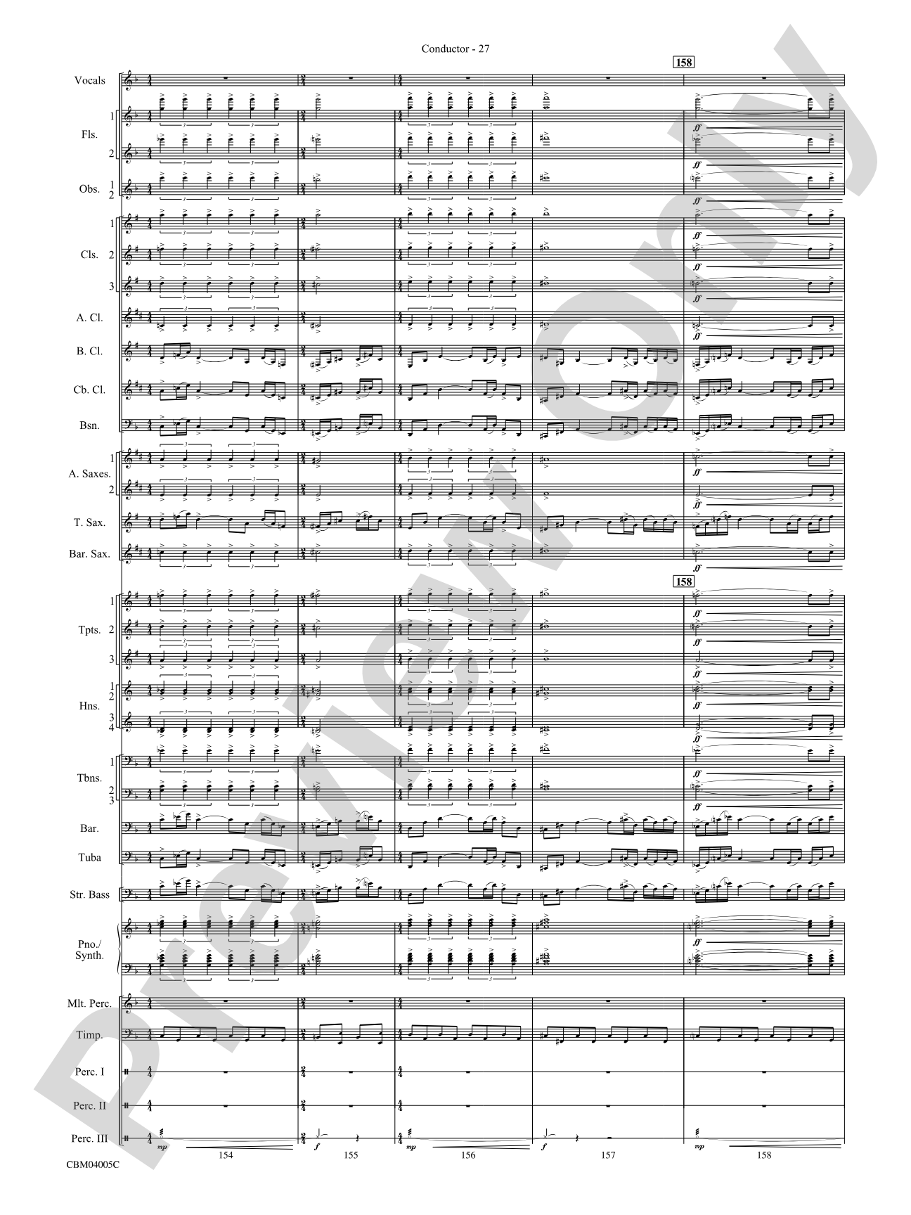 The Lord of the Rings: The Return of the King, Symphonic Suite from: Concert Band Conductor Score & Parts