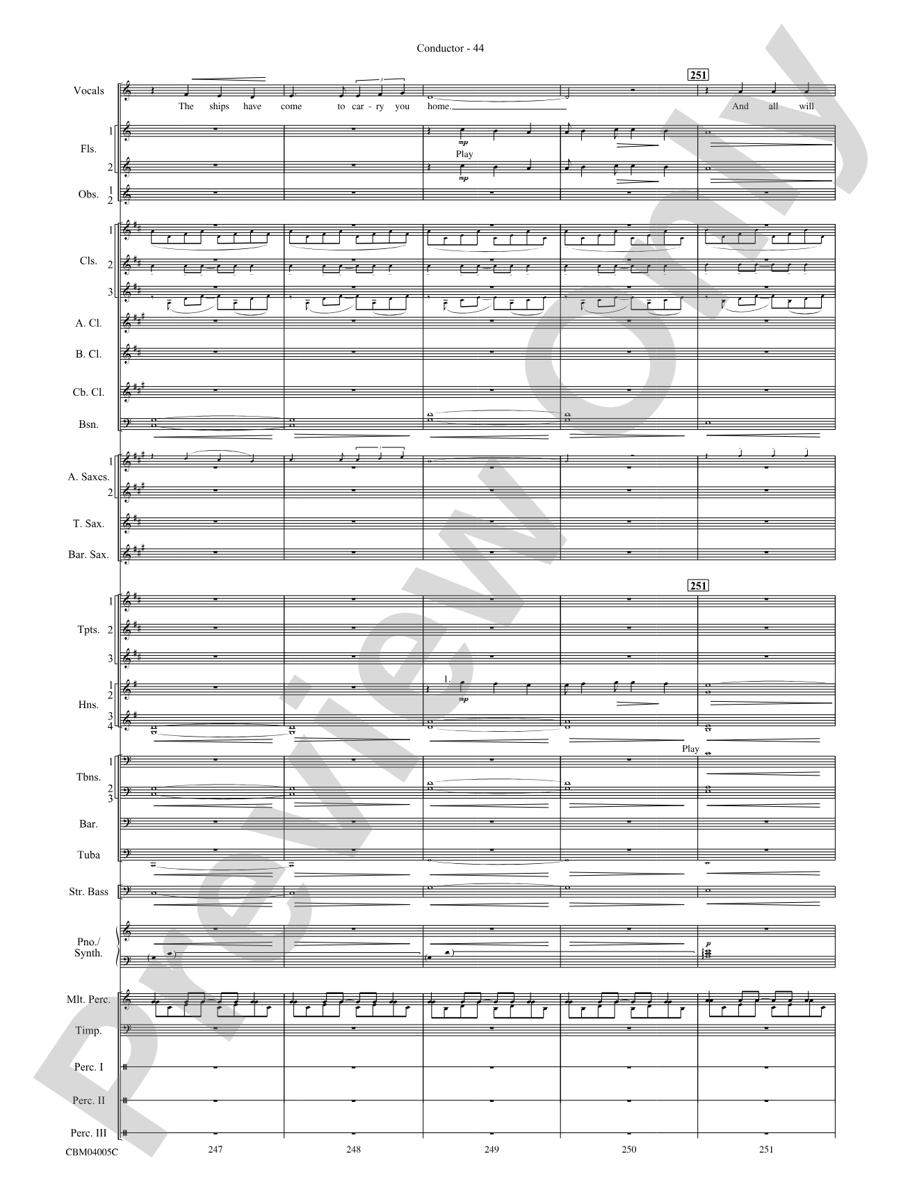 The Lord of the Rings: The Return of the King, Symphonic Suite from: Concert Band Conductor Score & Parts