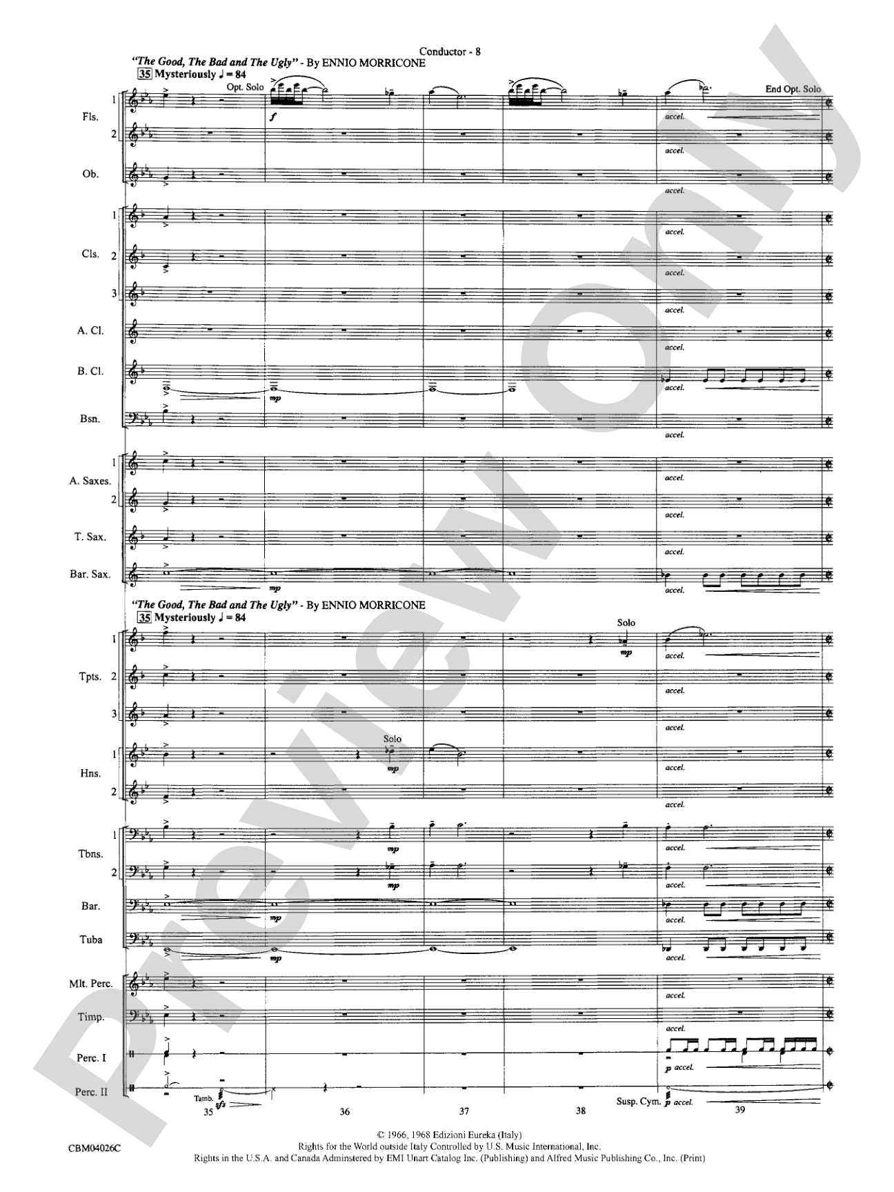 Go West!: Concert Band Conductor Score & Parts