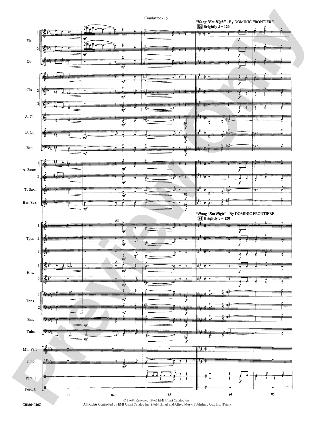 Go West!: Concert Band Conductor Score & Parts