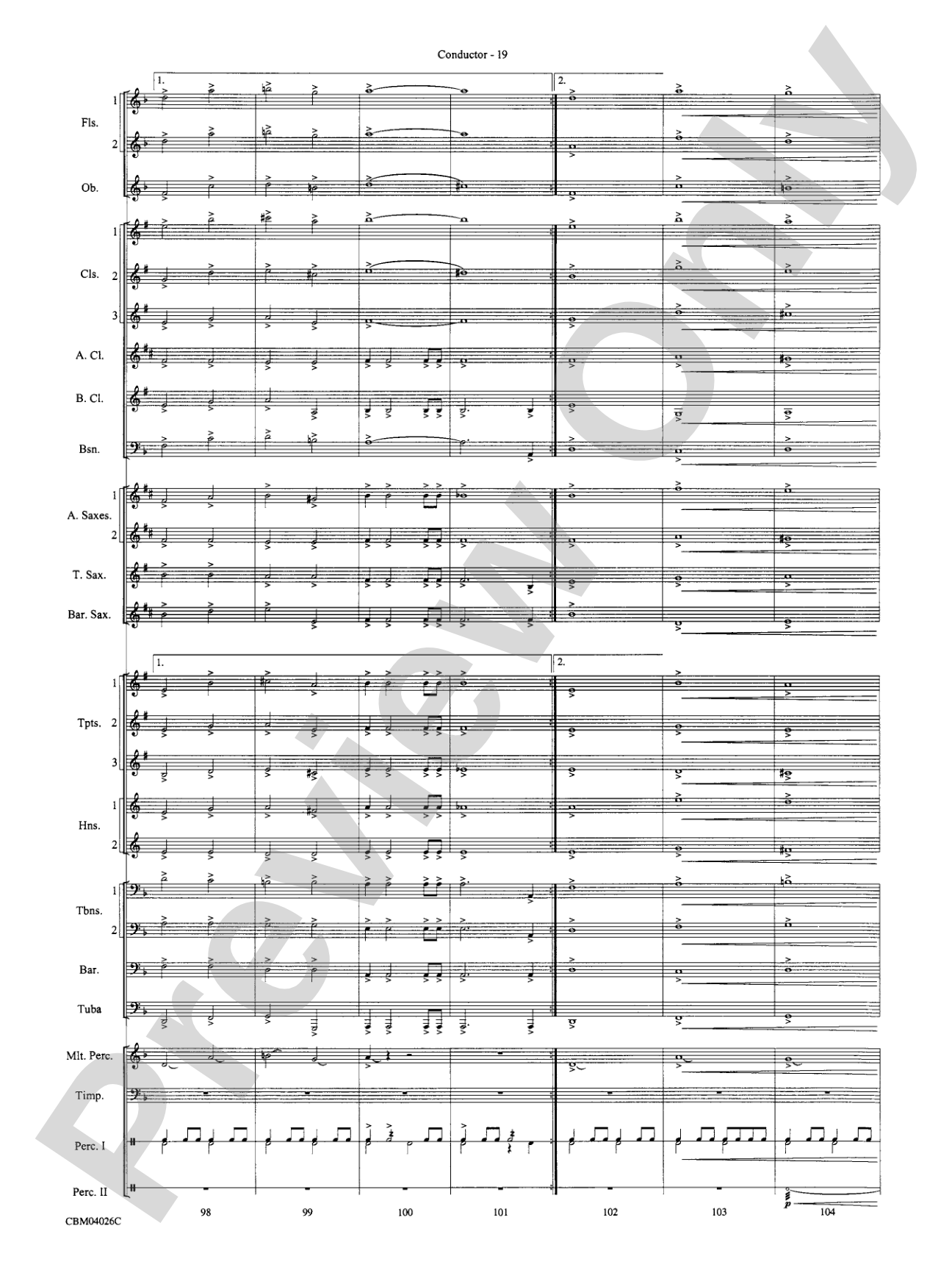 Go West!: Concert Band Conductor Score & Parts