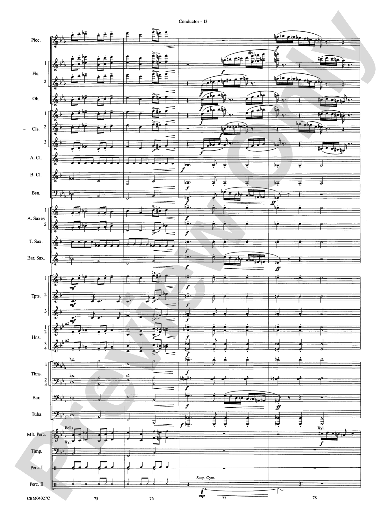 Harry Potter and the Prisoner of Azkaban, Symphonic Suite from: Concert Band Conductor Score & Parts