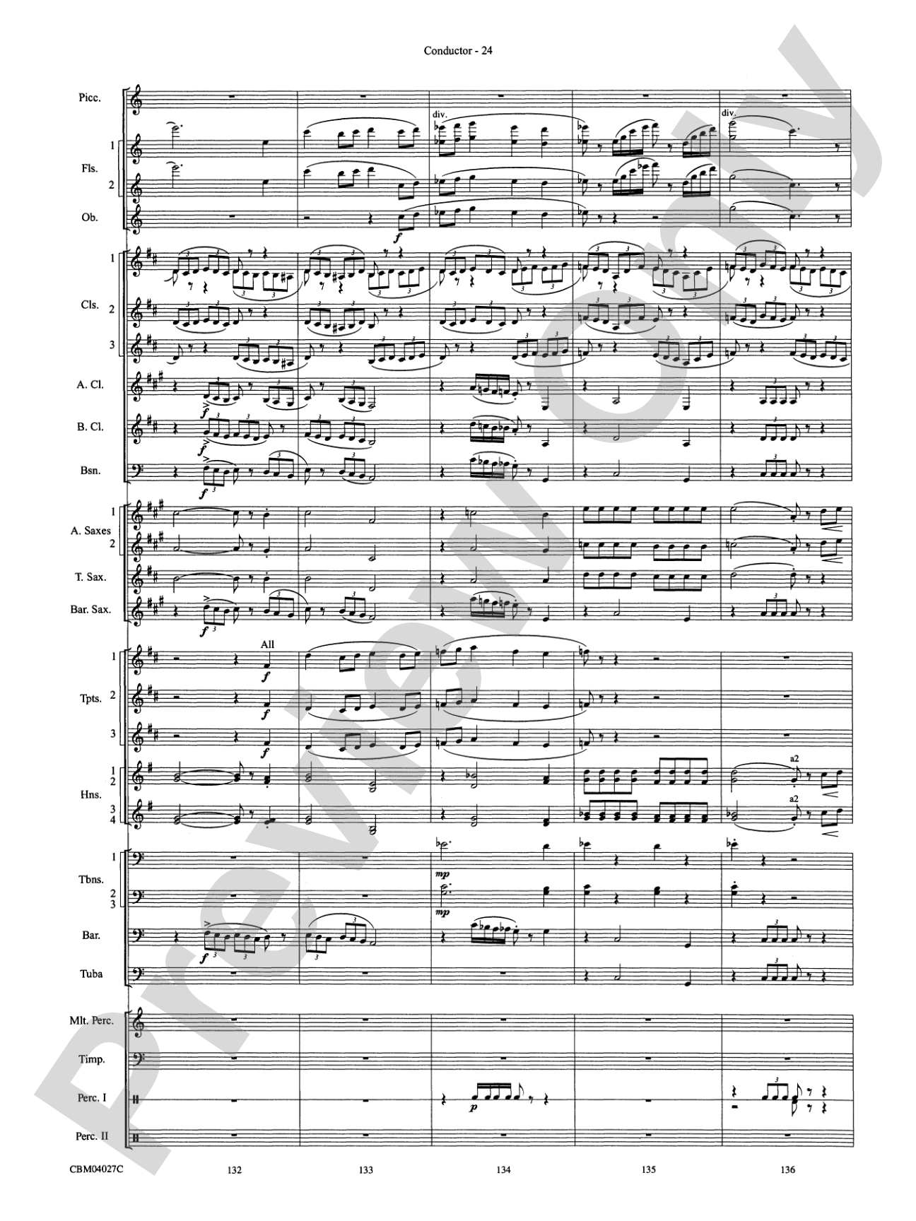 Harry Potter and the Prisoner of Azkaban, Symphonic Suite from: Concert Band Conductor Score & Parts