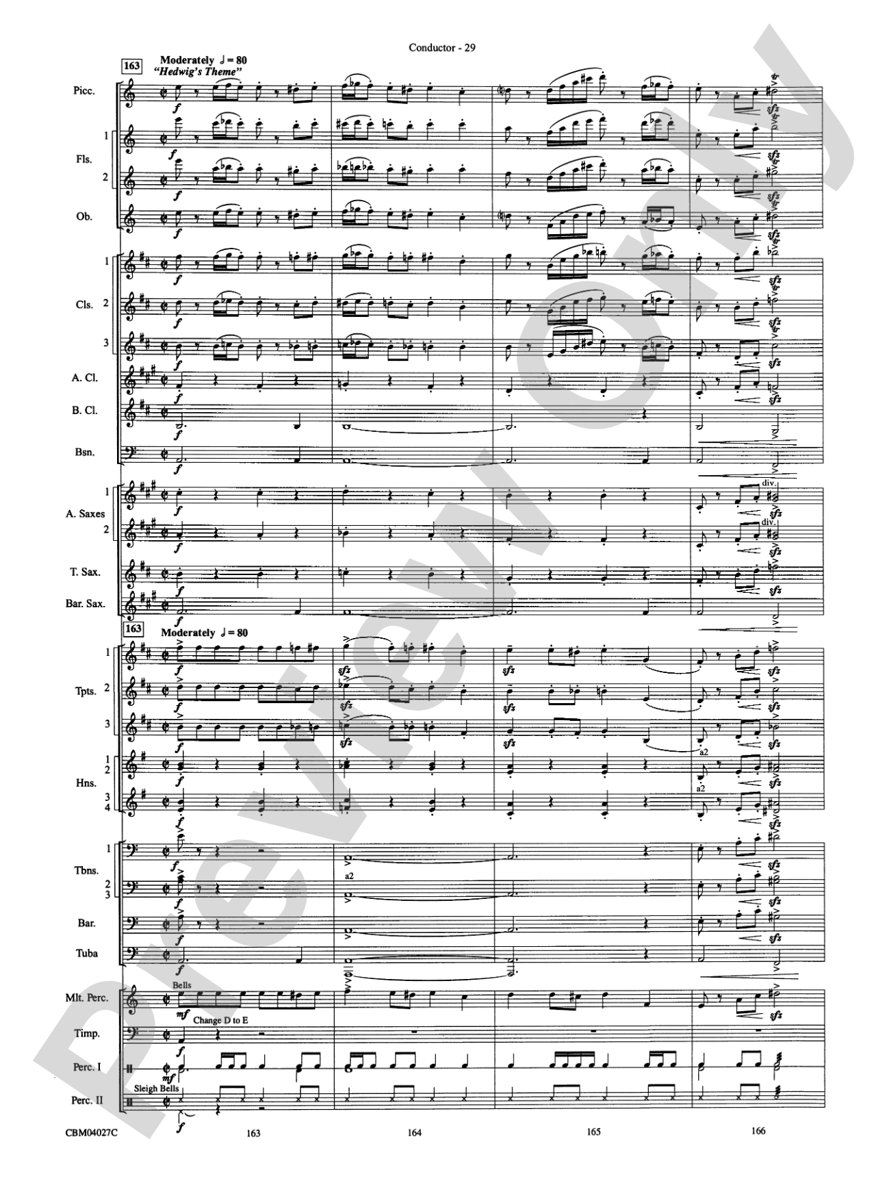 Harry Potter and the Prisoner of Azkaban, Symphonic Suite from: Concert Band Conductor Score & Parts