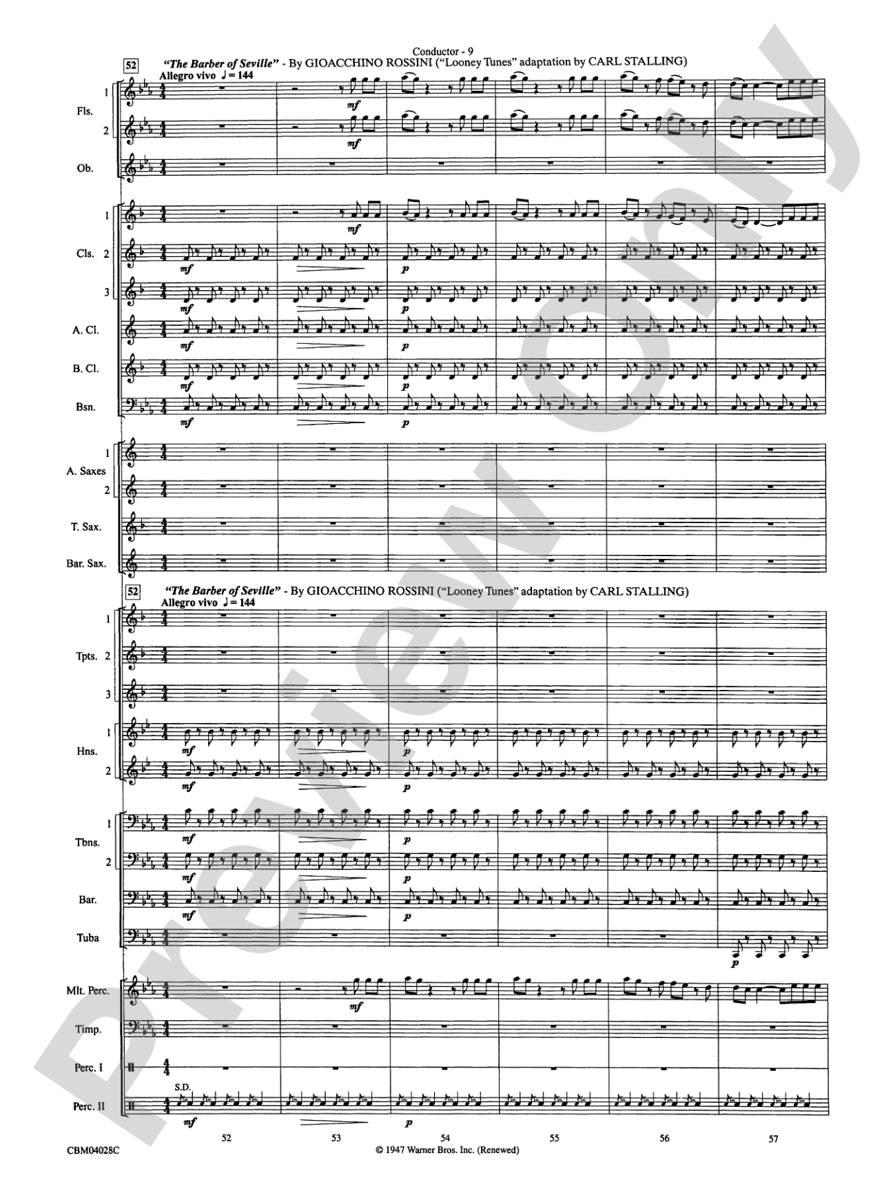 What's Up at the Symphony? Bugs Bunny's Greatest Hits (Medley): Concert Band Conductor Score & Parts