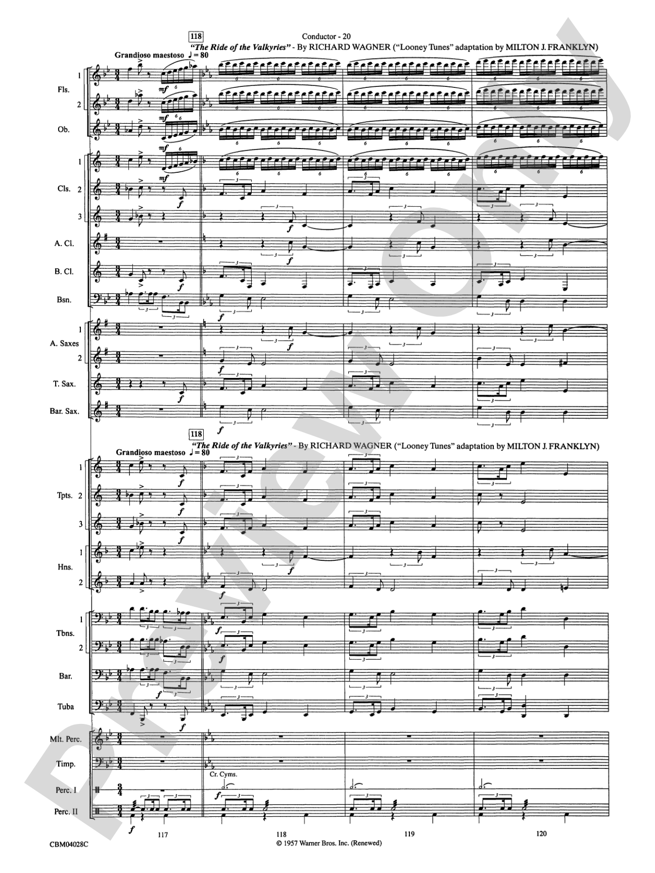 What's Up at the Symphony? Bugs Bunny's Greatest Hits (Medley): Concert Band Conductor Score & Parts