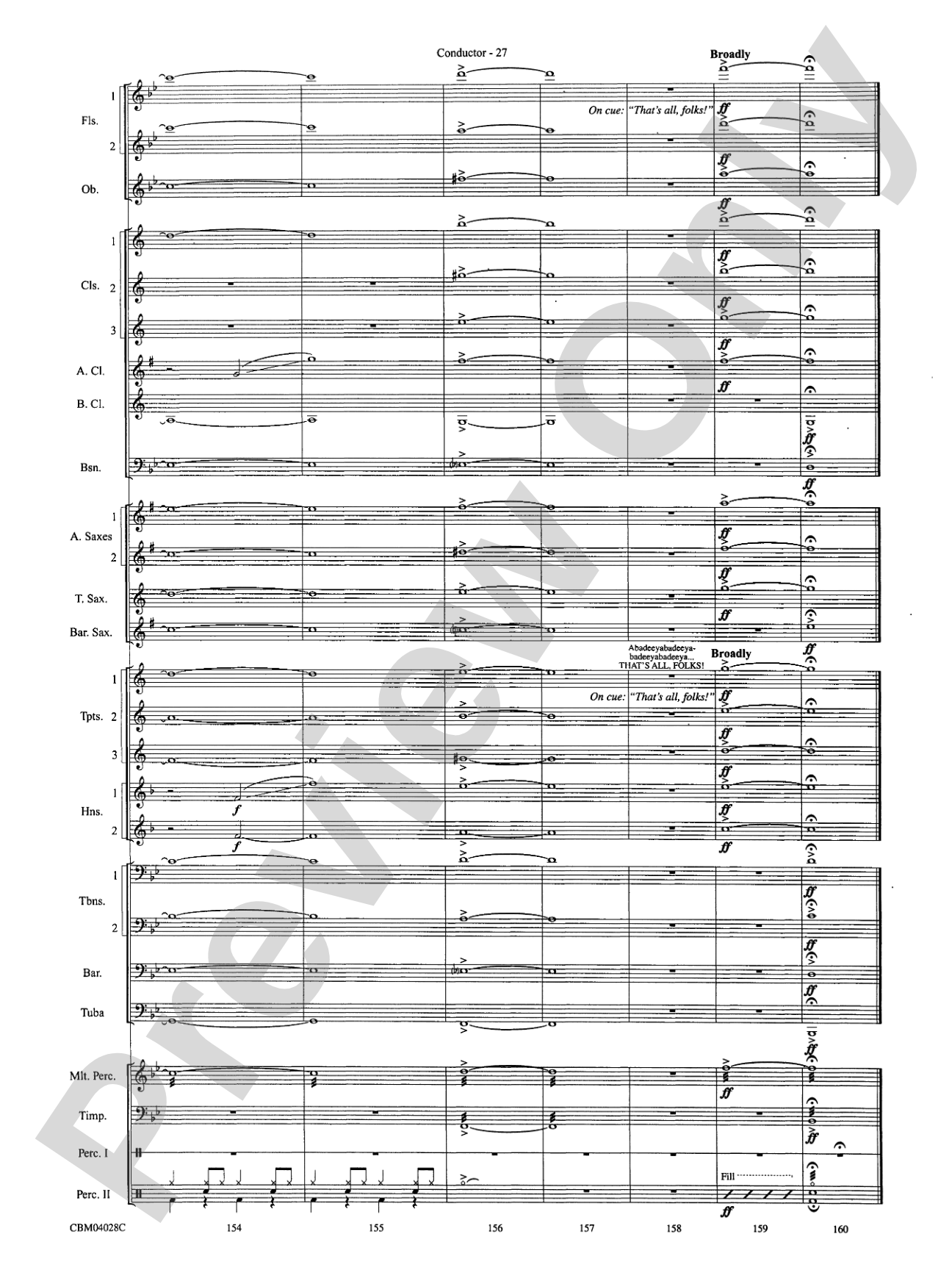 What's Up at the Symphony? Bugs Bunny's Greatest Hits (Medley): Concert Band Conductor Score & Parts