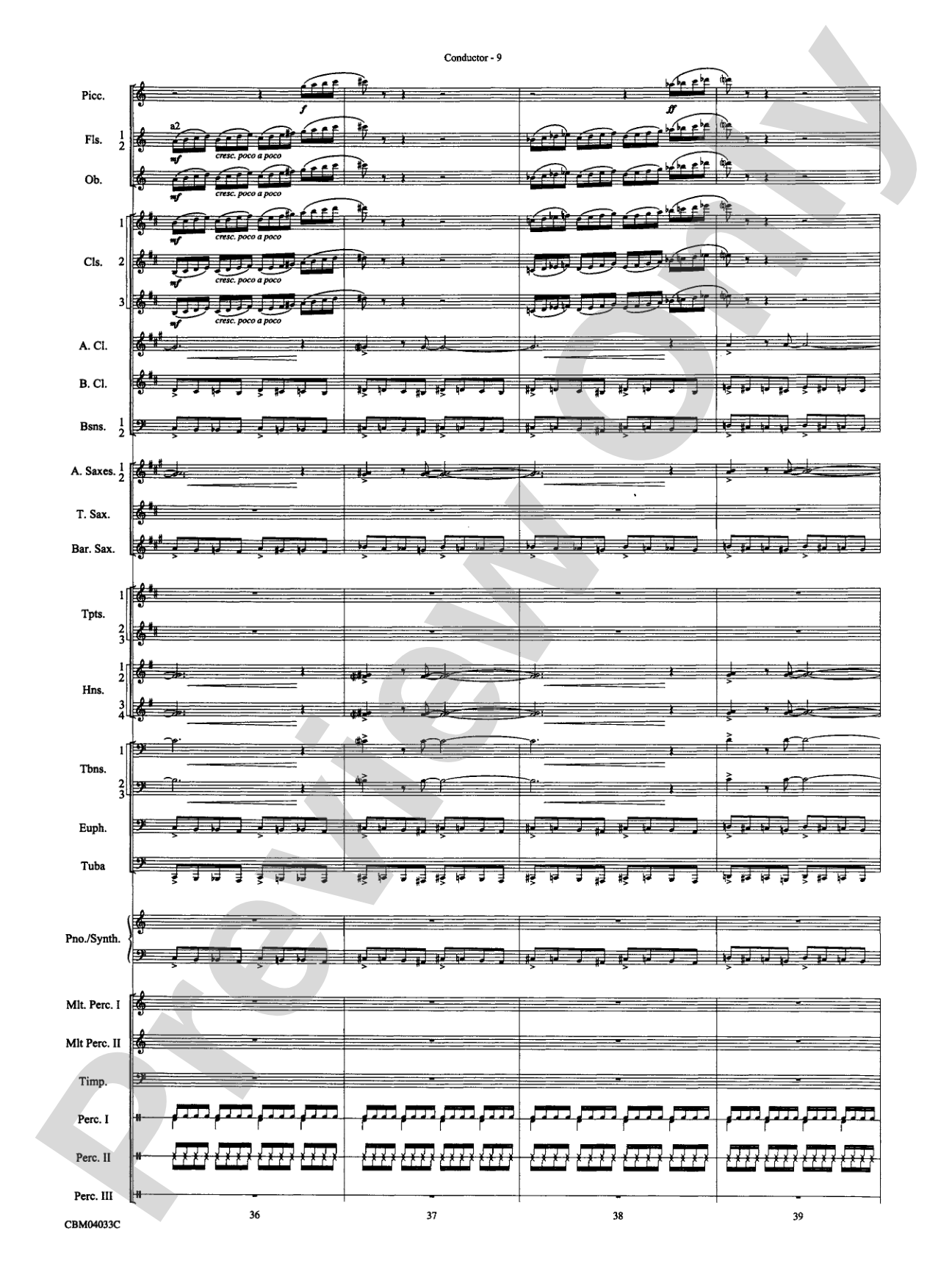 The Polar Express, Concert Suite from: Concert Band Conductor Score & Parts