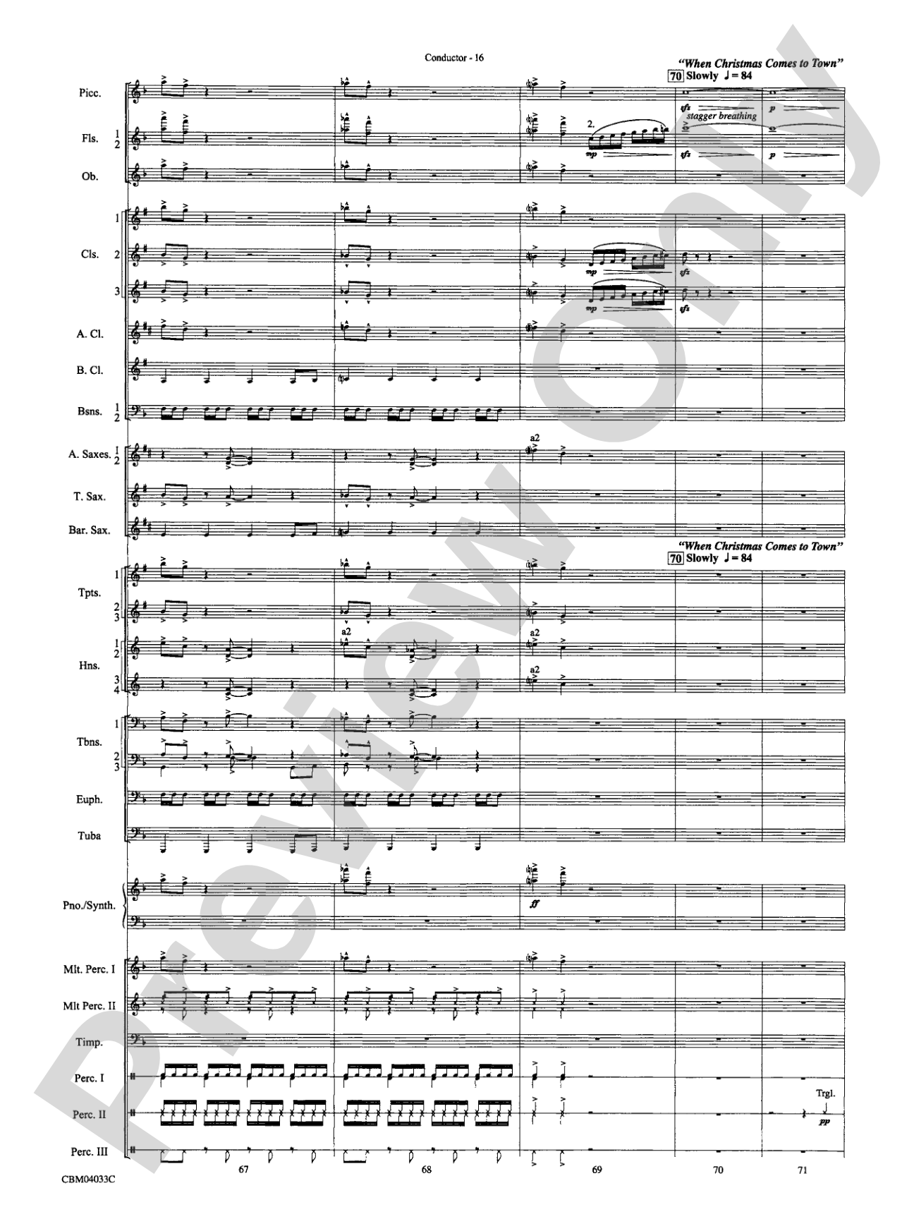 The Polar Express, Concert Suite from: Concert Band Conductor Score & Parts