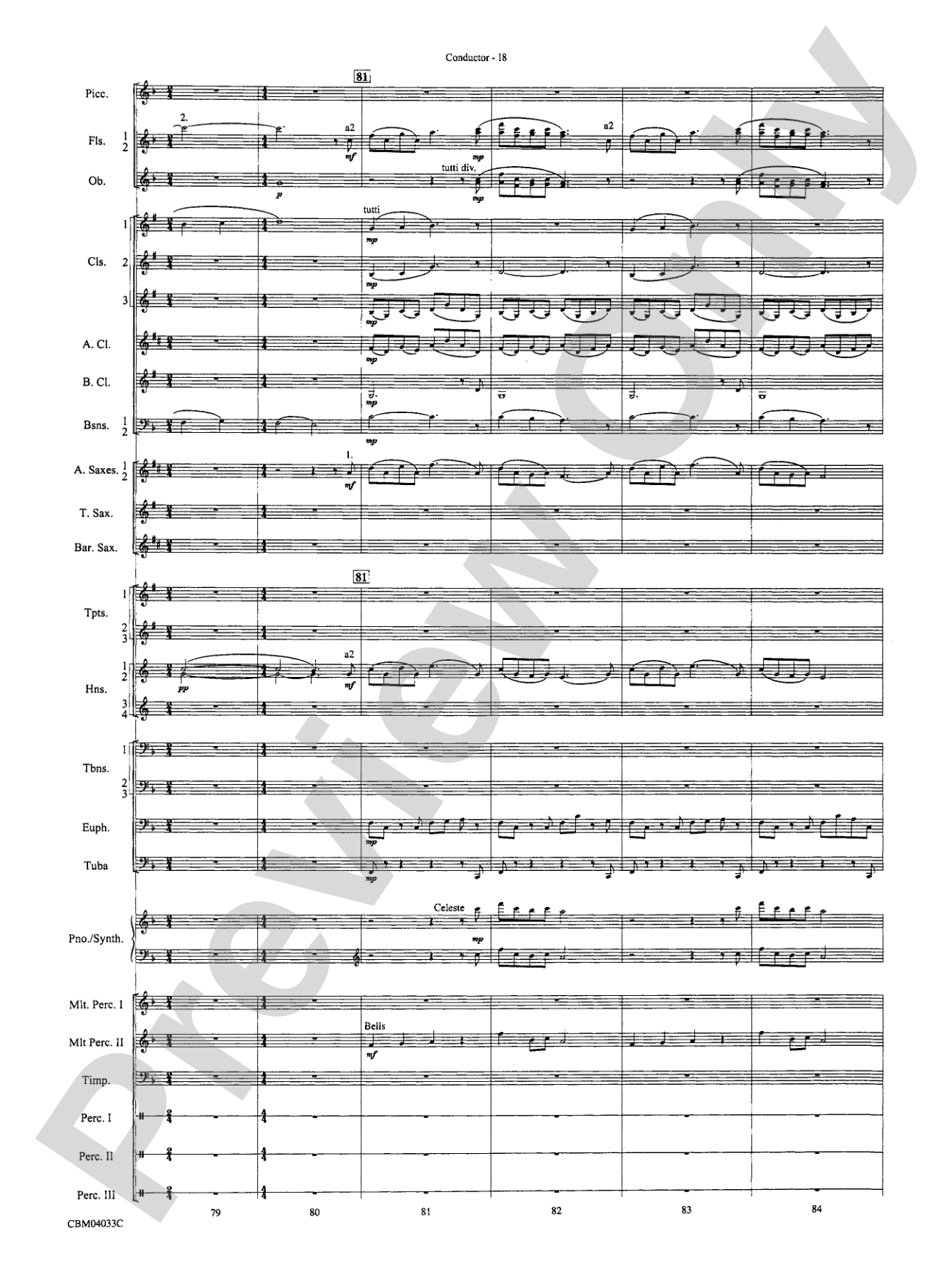 The Polar Express, Concert Suite from: Concert Band Conductor Score & Parts