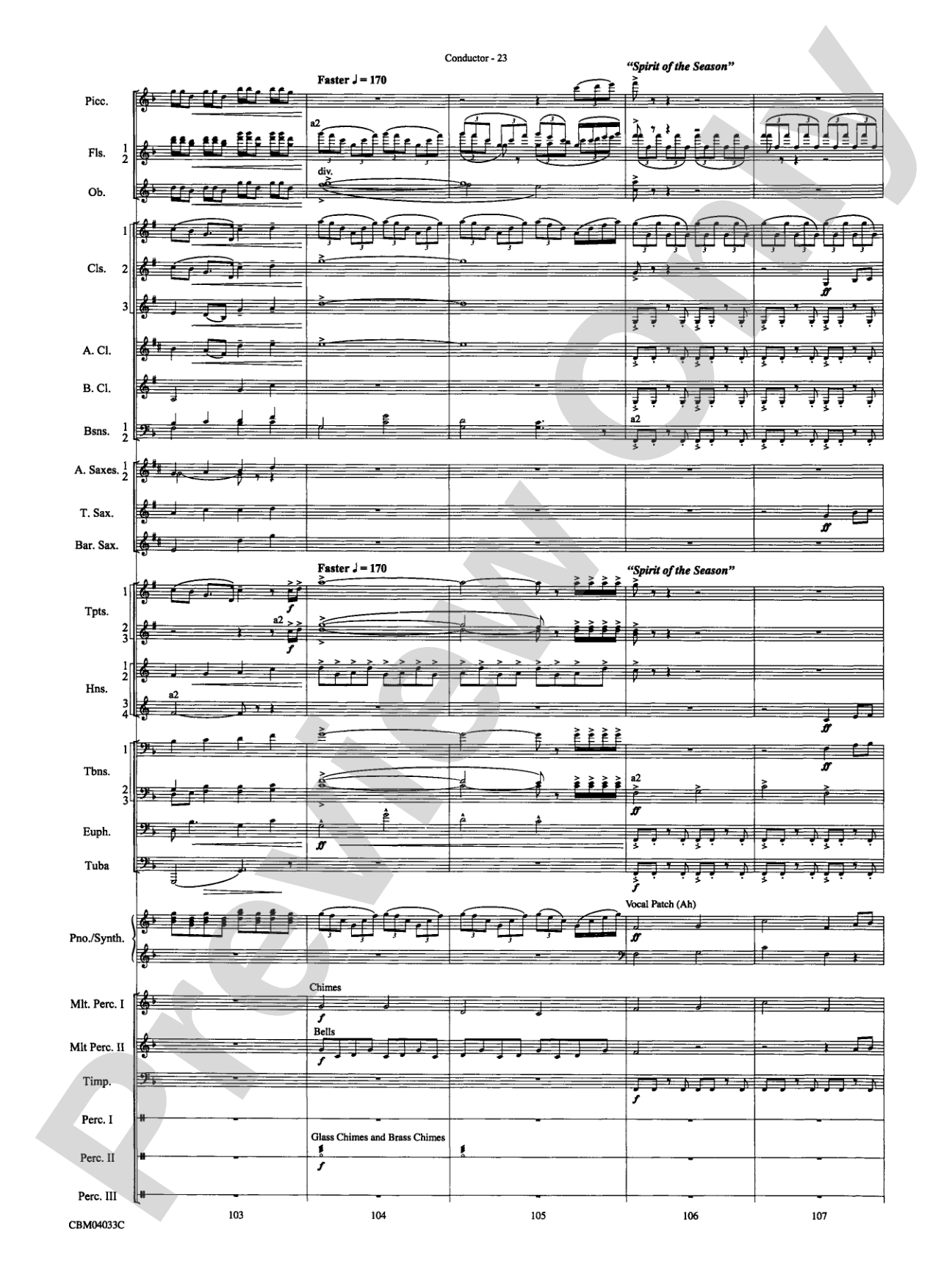 The Polar Express, Concert Suite from: Concert Band Conductor Score & Parts