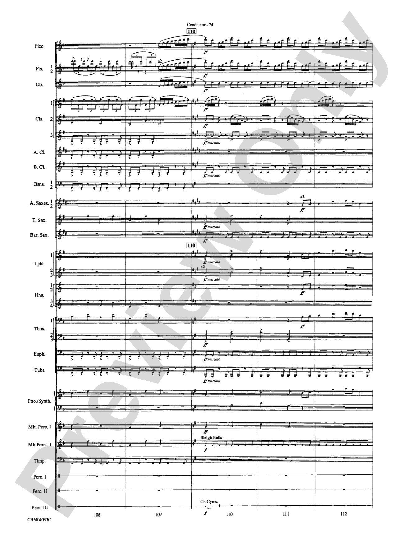 The Polar Express, Concert Suite from: Concert Band Conductor Score & Parts