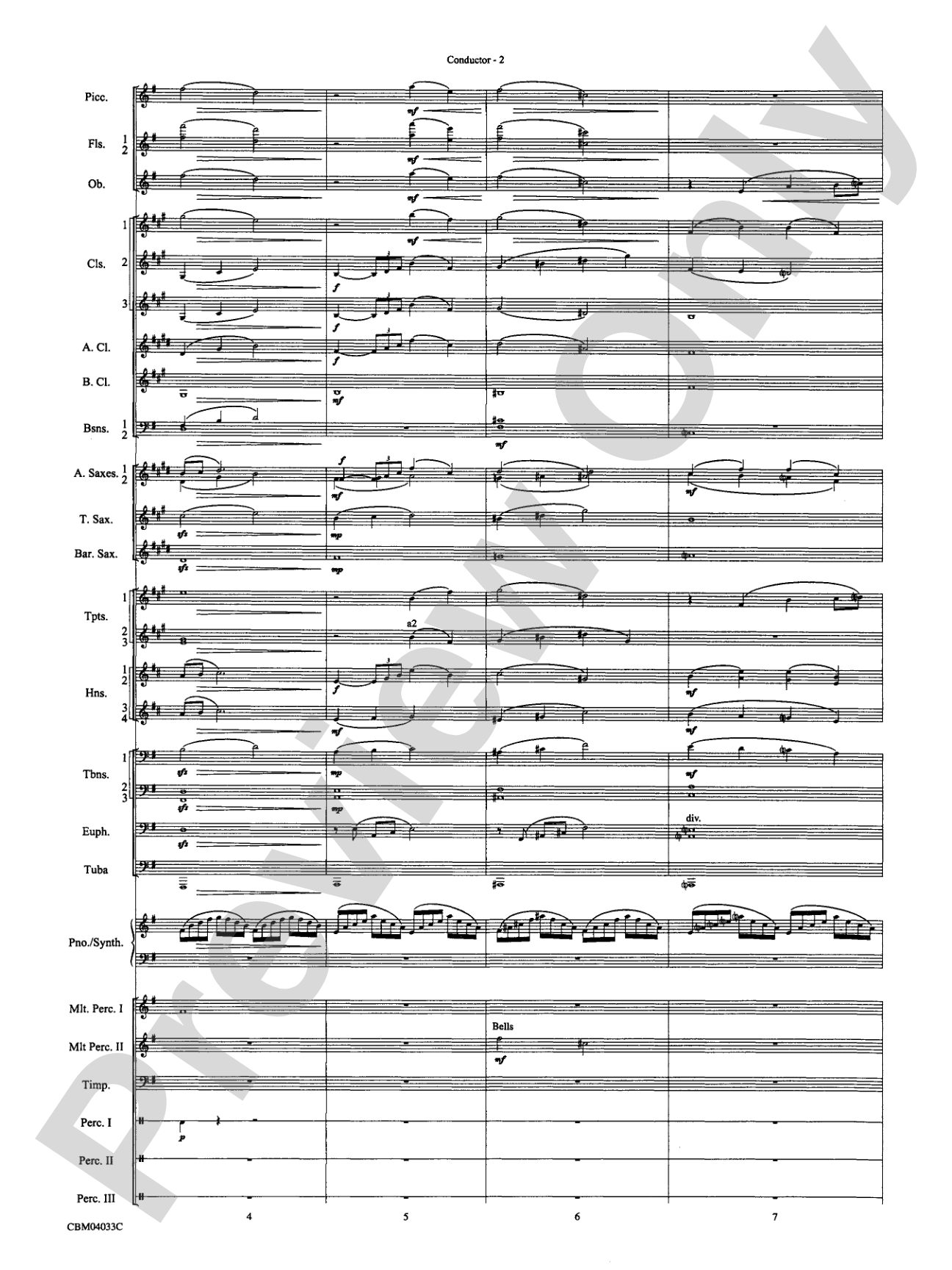 The Polar Express, Concert Suite from: Concert Band Conductor Score & Parts
