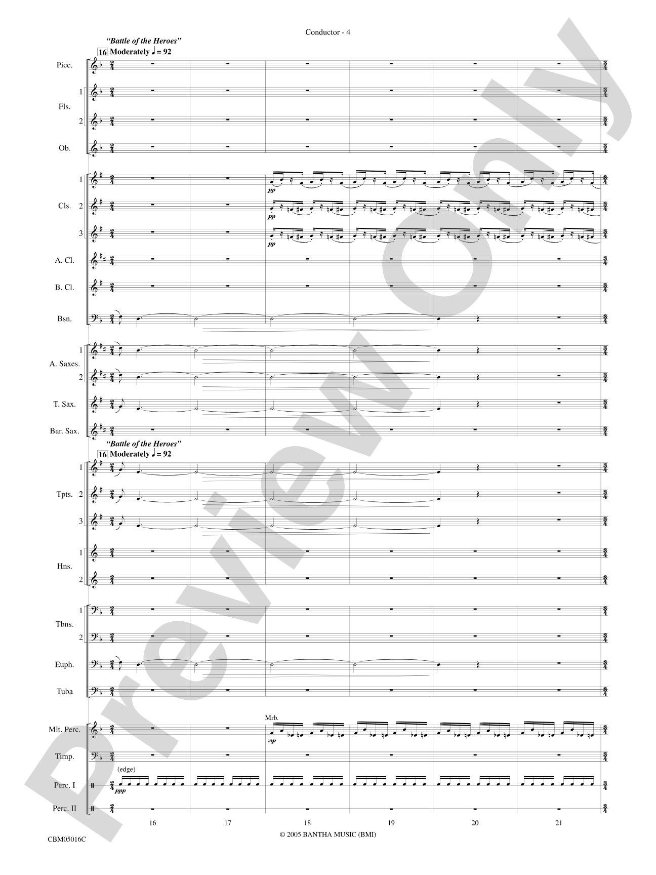 The Battle of the Heroes (from Star Wars®: Episode III Revenge of the Sith): Concert Band Conductor Score & Parts