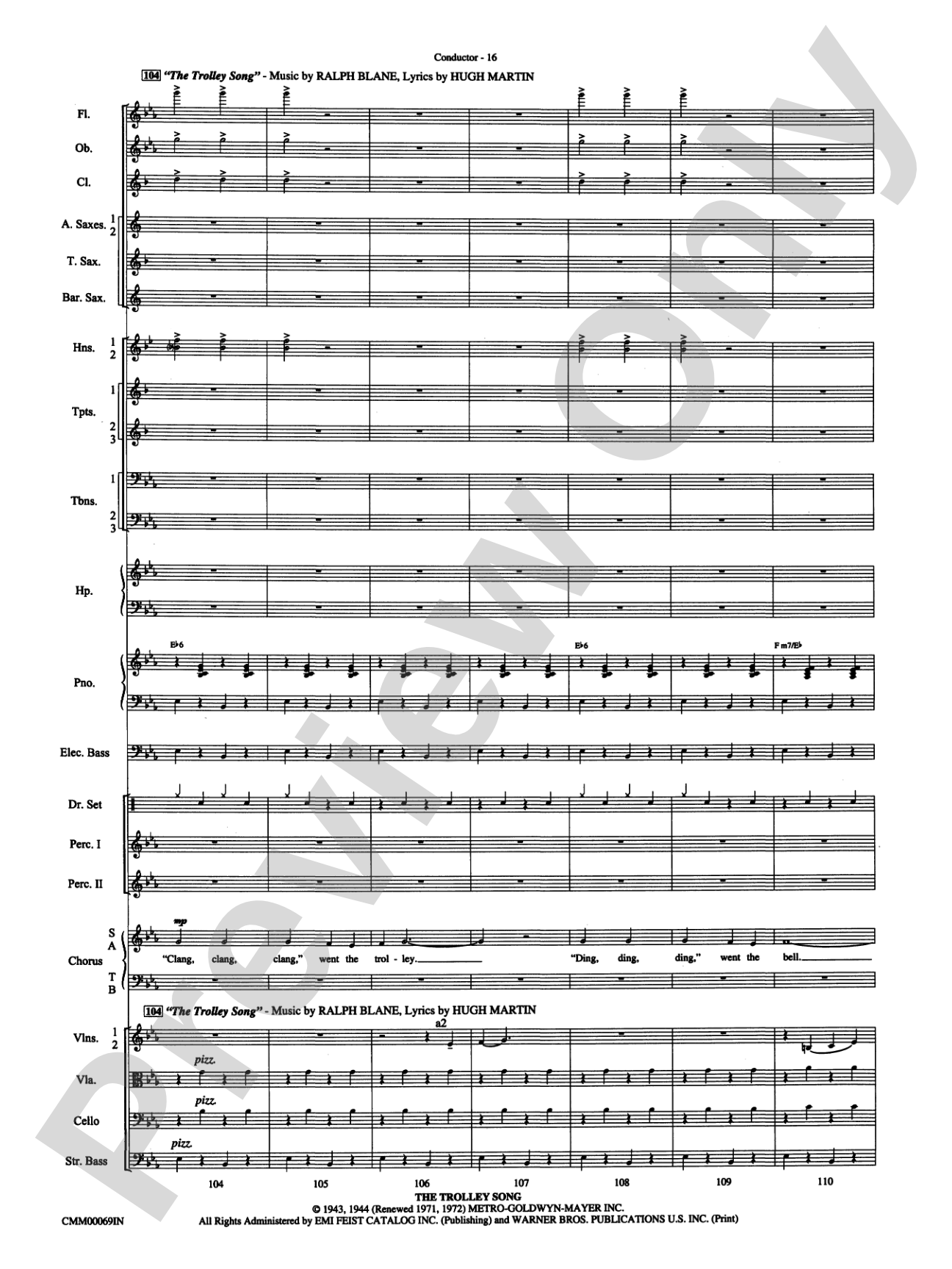The Music of M-G-M (A Choral Medley): Score