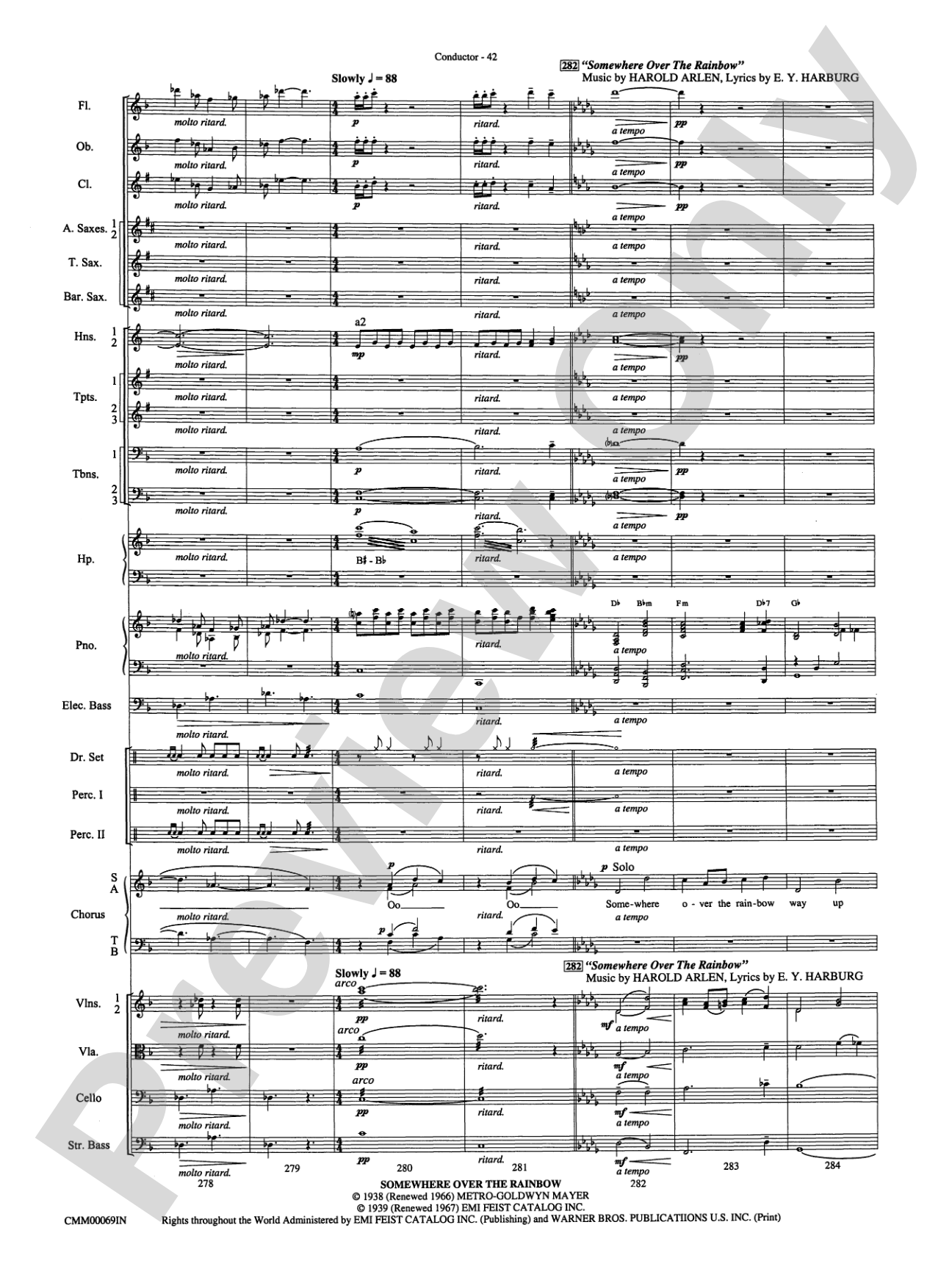 The Music of M-G-M (A Choral Medley): Score