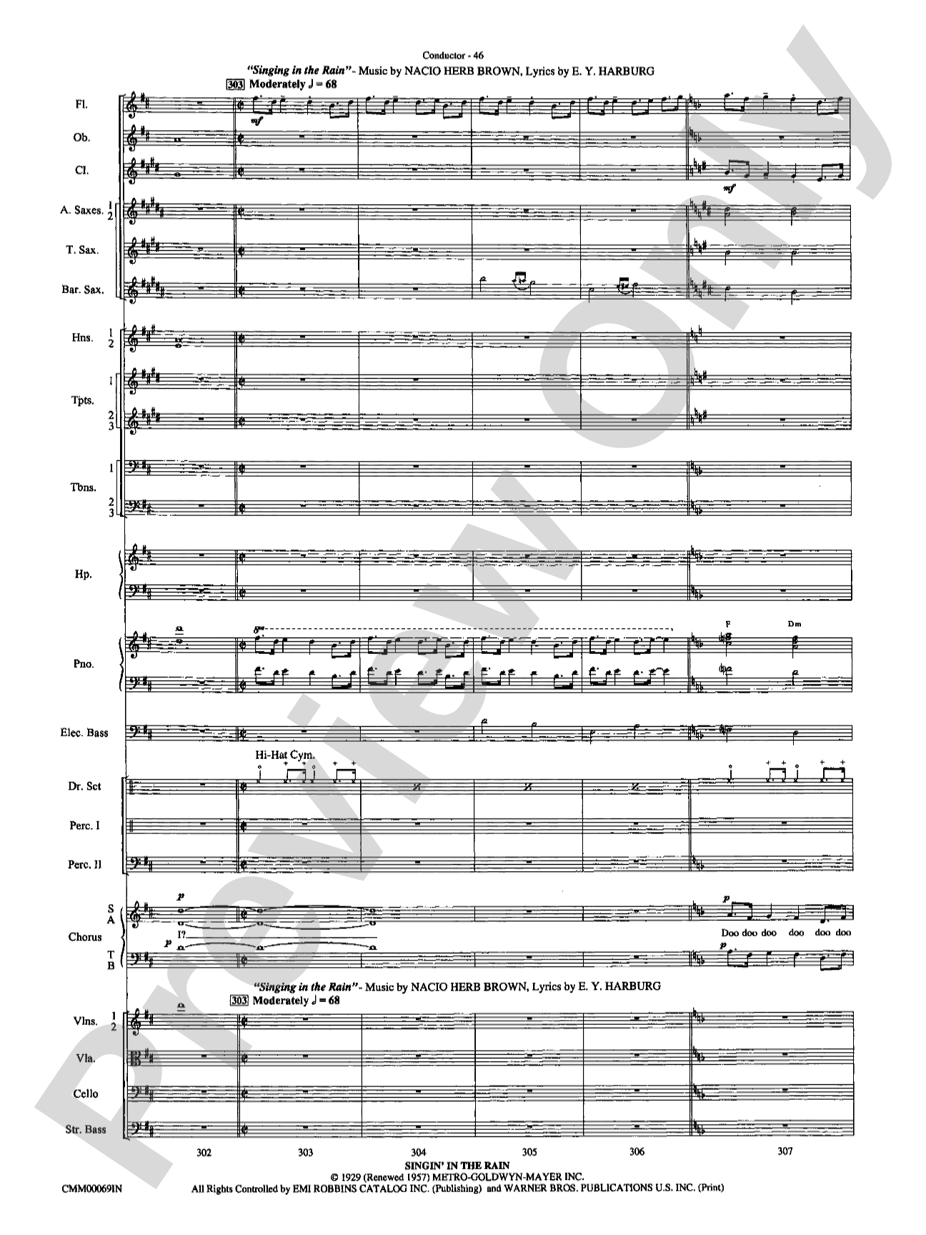 The Music of M-G-M (A Choral Medley): Score
