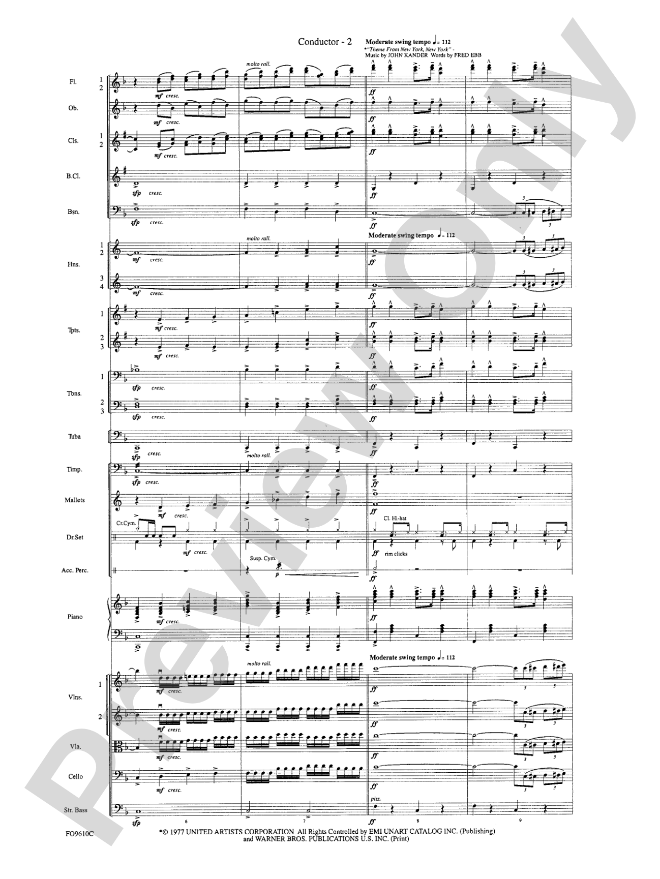 A Salute to the Big Apple: Full Orchestra Conductor Score & Parts