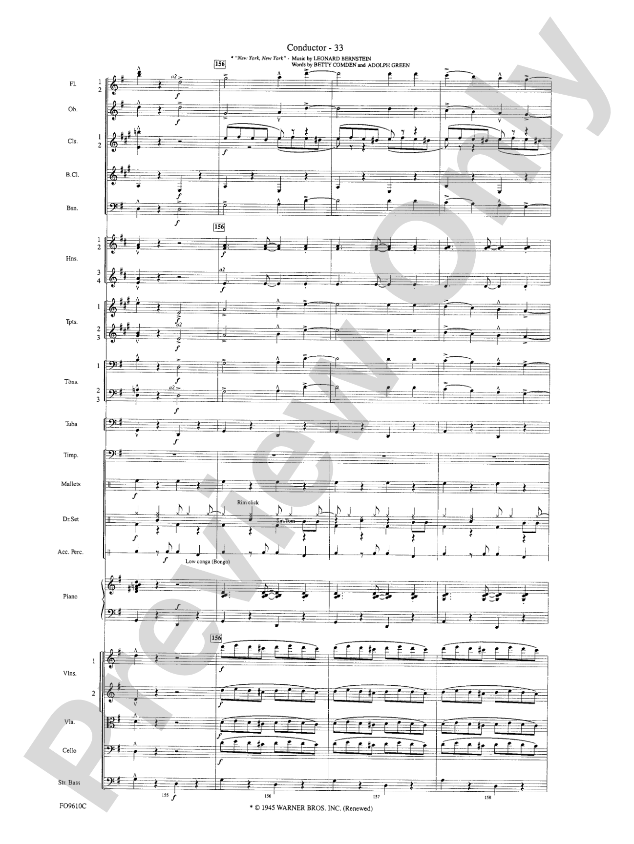 A Salute to the Big Apple: Full Orchestra Conductor Score & Parts