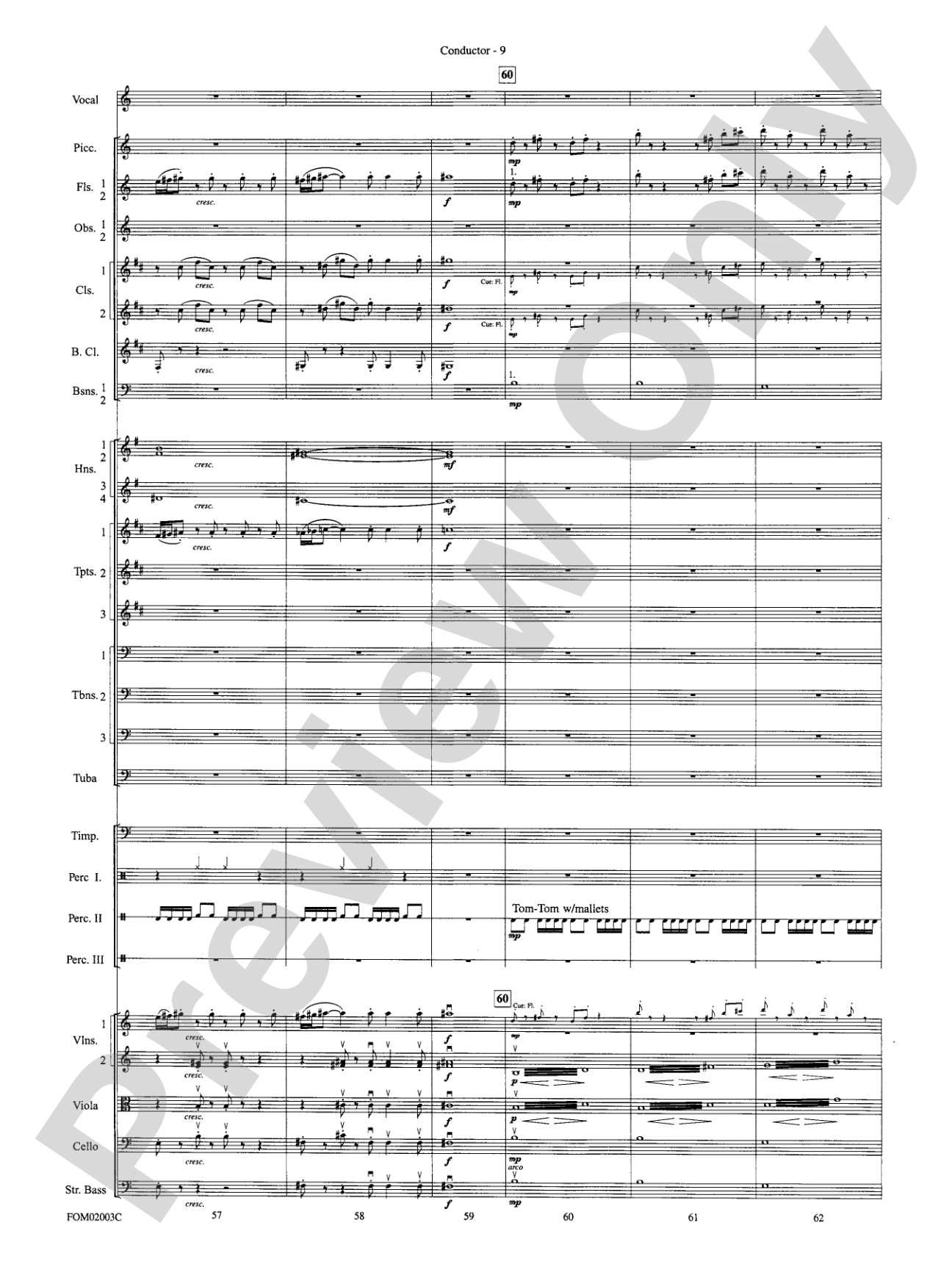 The Lord of the Rings: The Fellowship of the Ring, Symphonic Suite from: Full Orchestra Conductor Score & Parts