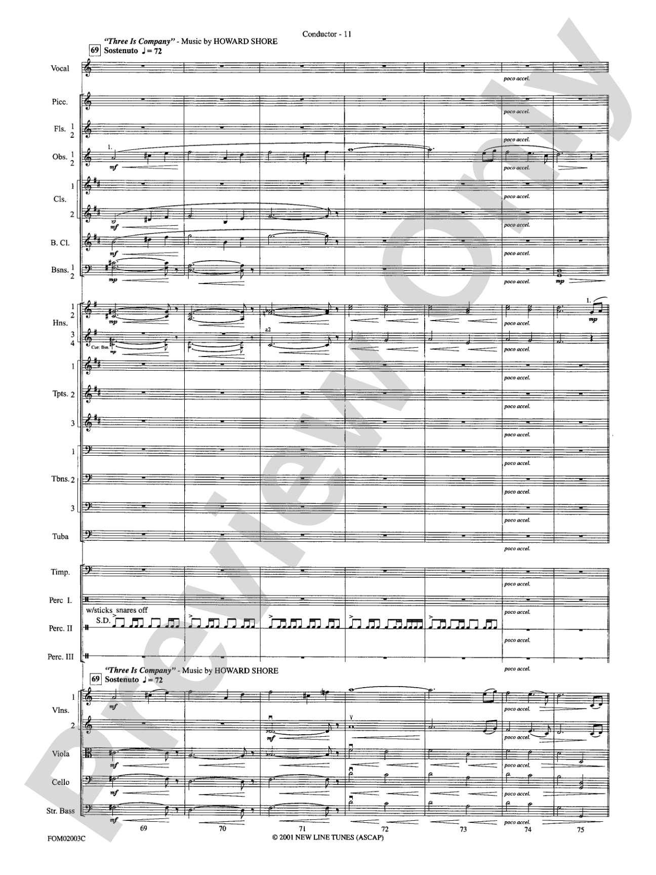 The Lord of the Rings: The Fellowship of the Ring, Symphonic Suite from: Full Orchestra Conductor Score & Parts