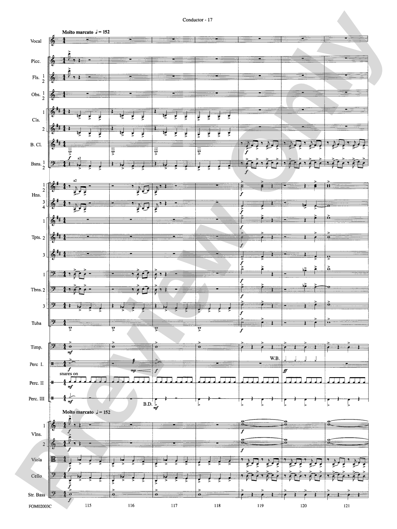 The Lord of the Rings: The Fellowship of the Ring, Symphonic Suite from: Full Orchestra Conductor Score & Parts