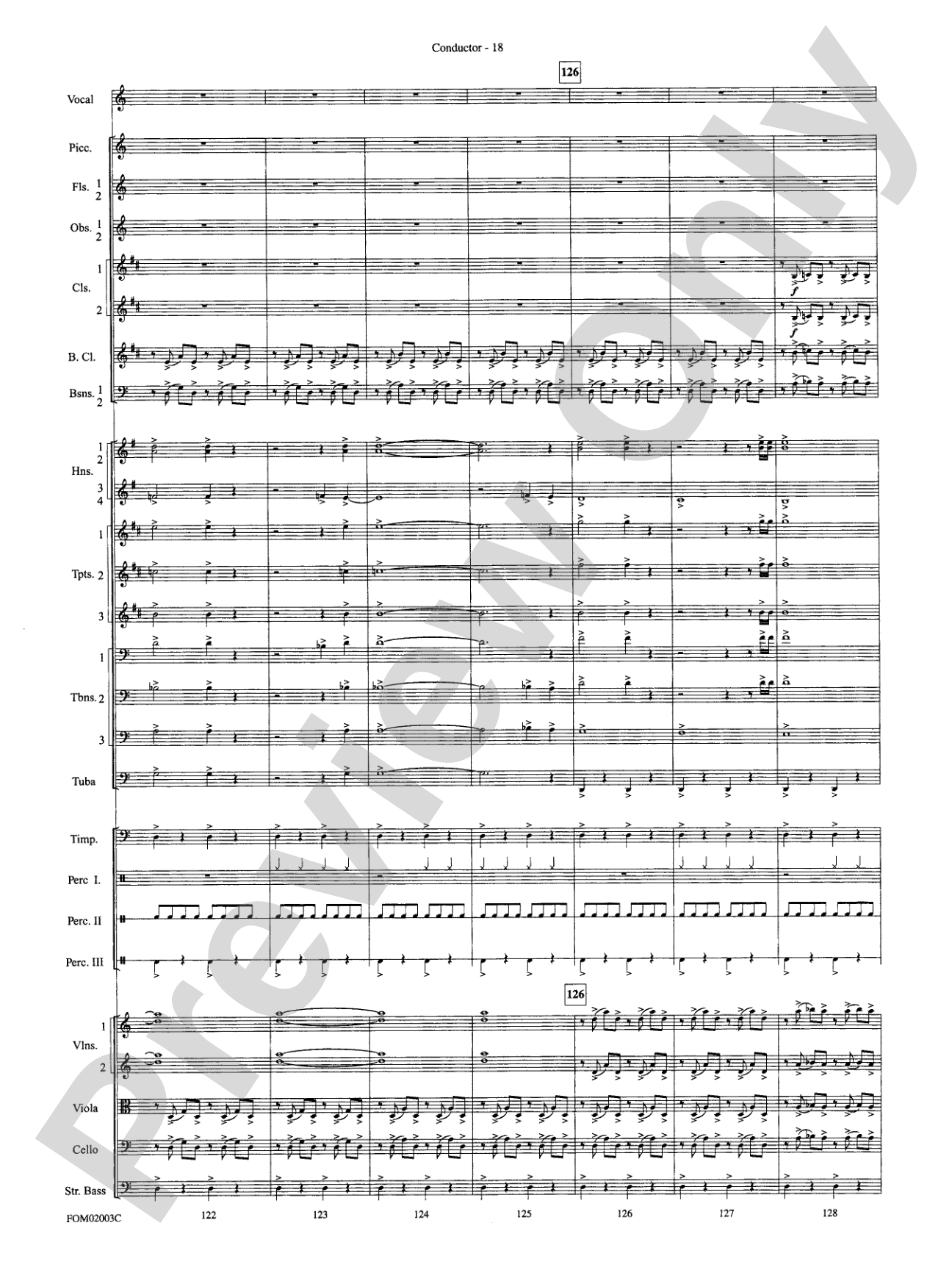 The Lord of the Rings: The Fellowship of the Ring, Symphonic Suite from: Full Orchestra Conductor Score & Parts