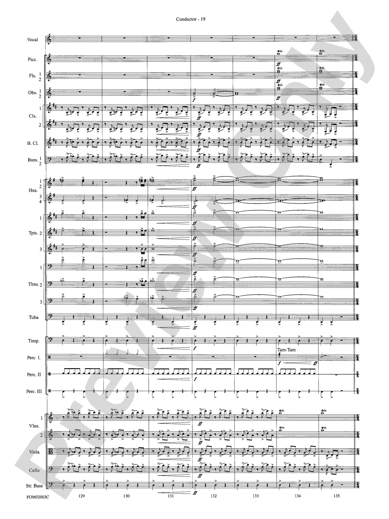 The Lord of the Rings: The Fellowship of the Ring, Symphonic Suite from: Full Orchestra Conductor Score & Parts
