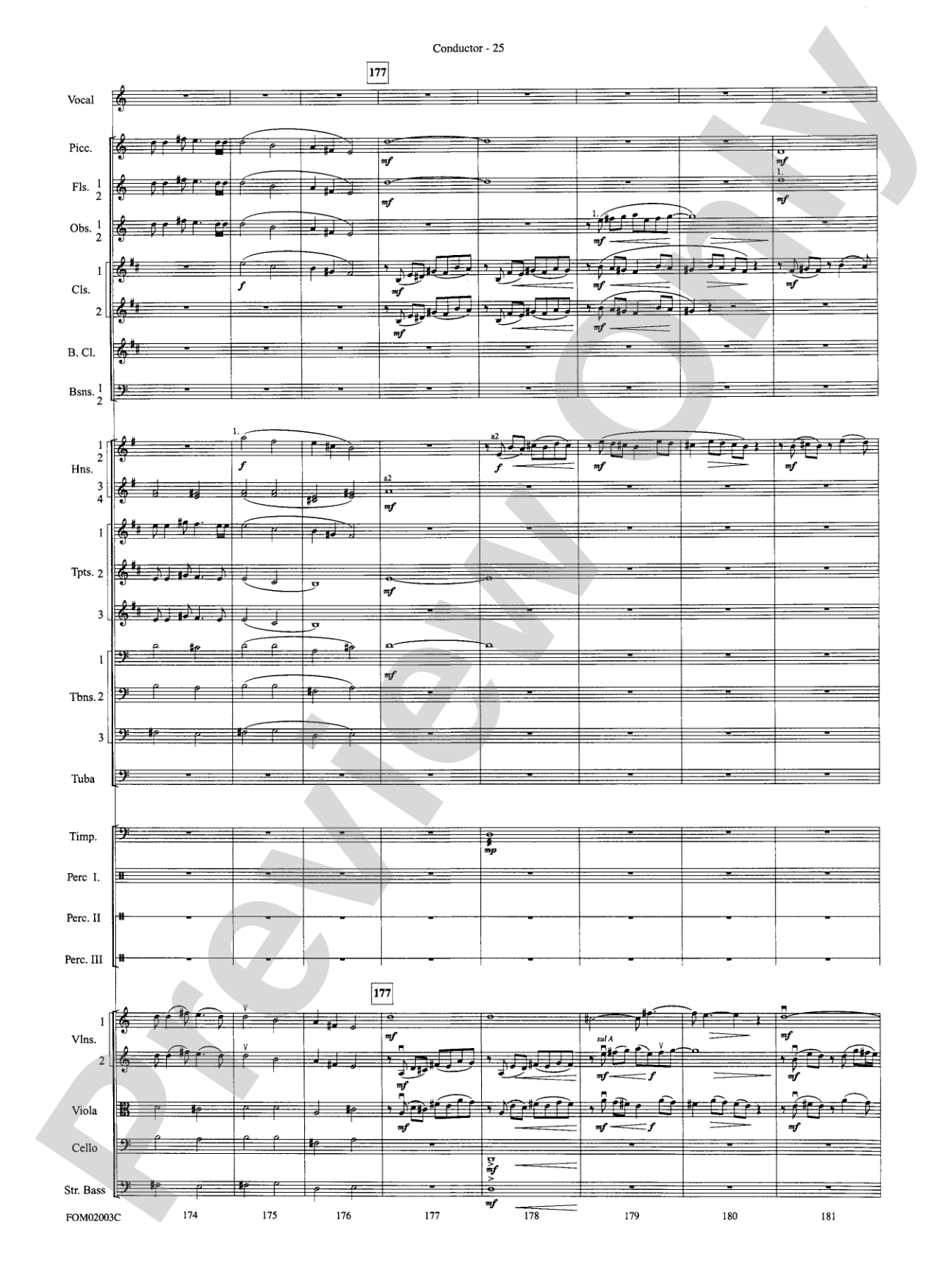 The Lord of the Rings: The Fellowship of the Ring, Symphonic Suite from: Full Orchestra Conductor Score & Parts