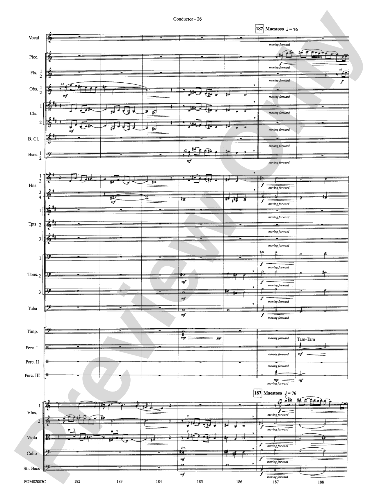 The Lord of the Rings: The Fellowship of the Ring, Symphonic Suite from: Full Orchestra Conductor Score & Parts