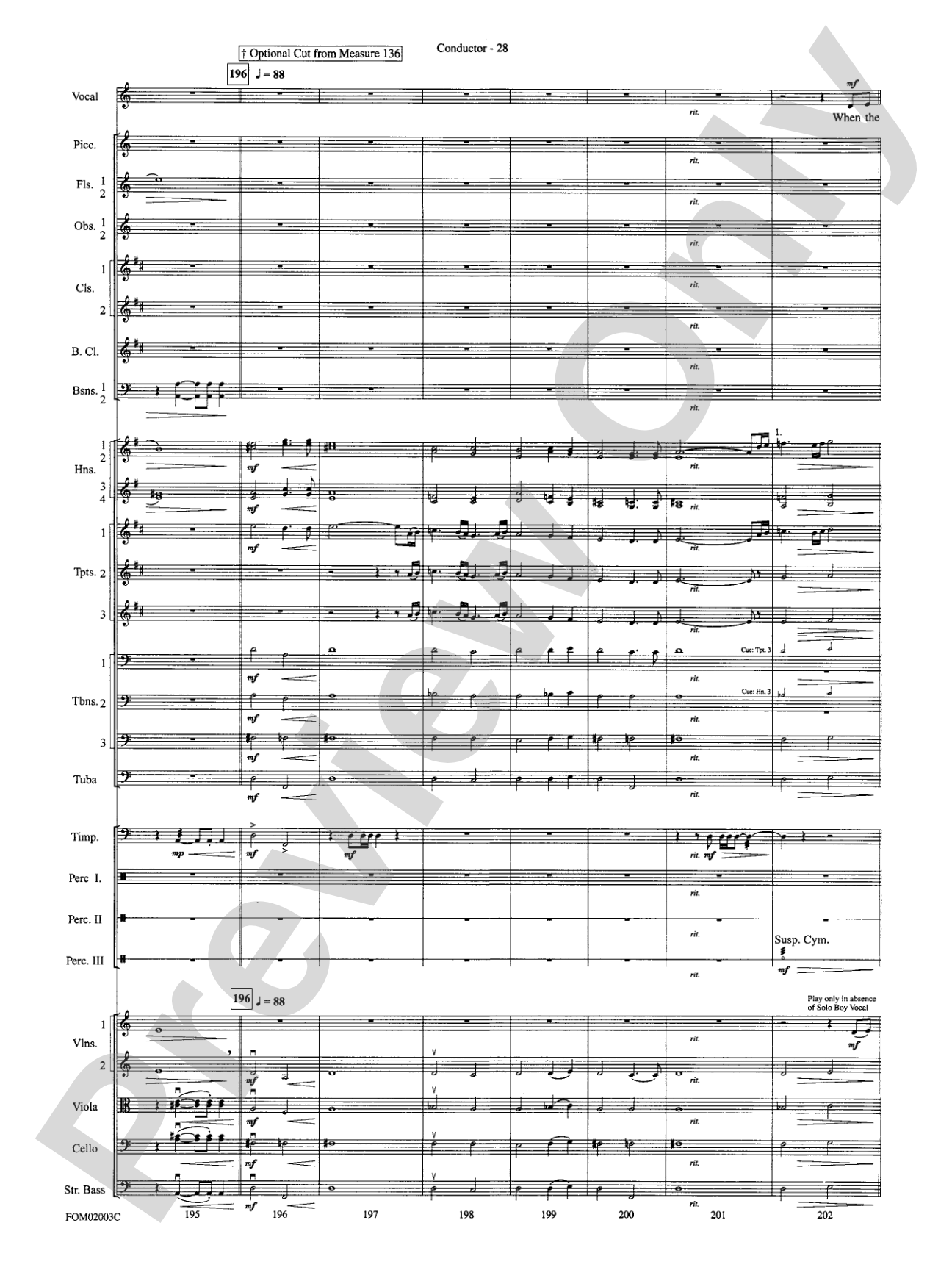 The Lord of the Rings: The Fellowship of the Ring, Symphonic Suite from: Full Orchestra Conductor Score & Parts