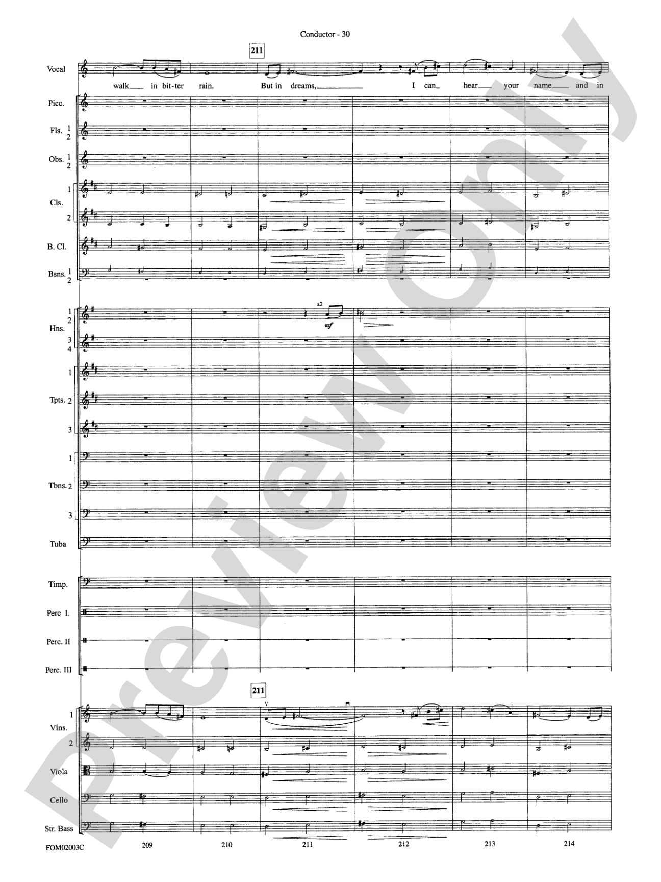 The Lord of the Rings: The Fellowship of the Ring, Symphonic Suite from: Full Orchestra Conductor Score & Parts