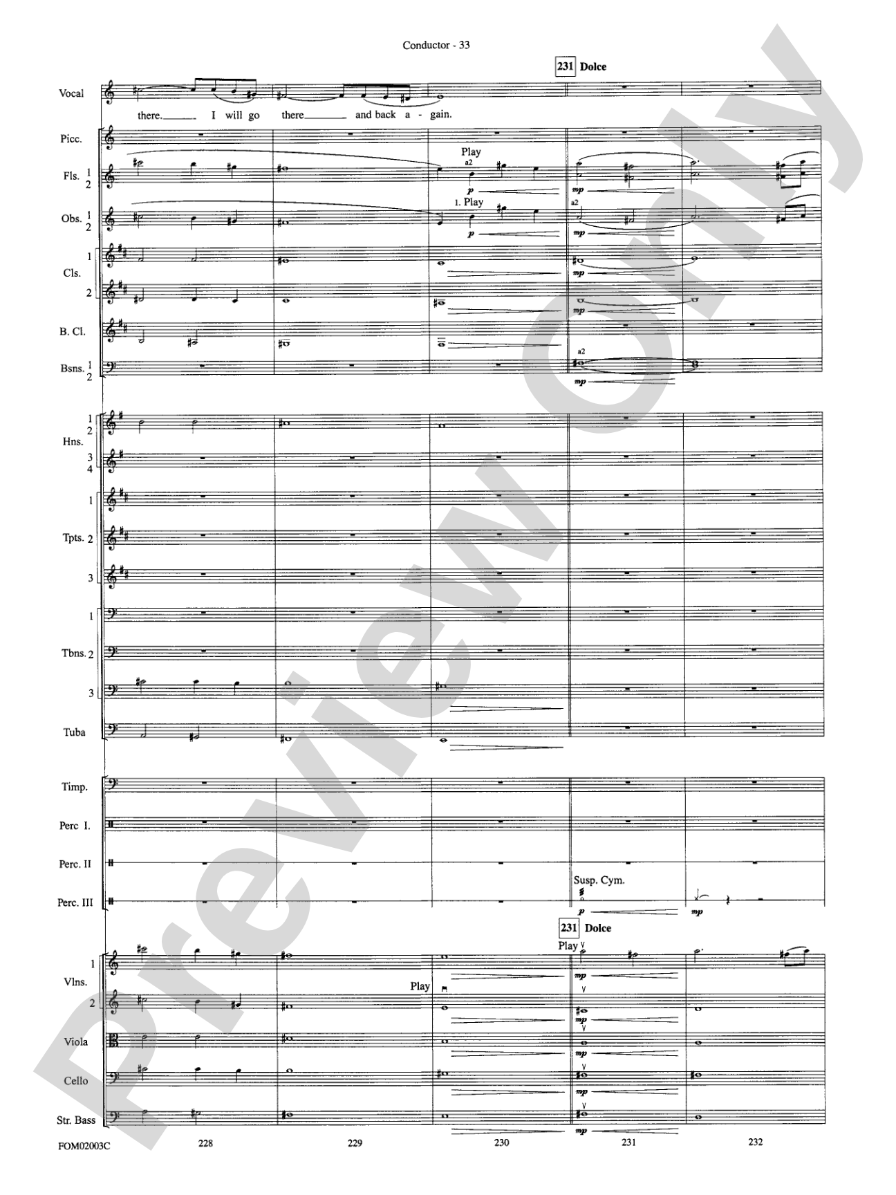 The Lord of the Rings: The Fellowship of the Ring, Symphonic Suite from: Full Orchestra Conductor Score & Parts