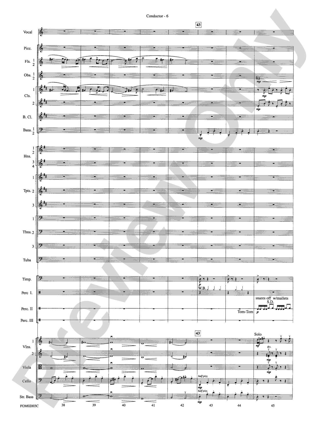 The Lord of the Rings: The Fellowship of the Ring, Symphonic Suite from: Full Orchestra Conductor Score & Parts