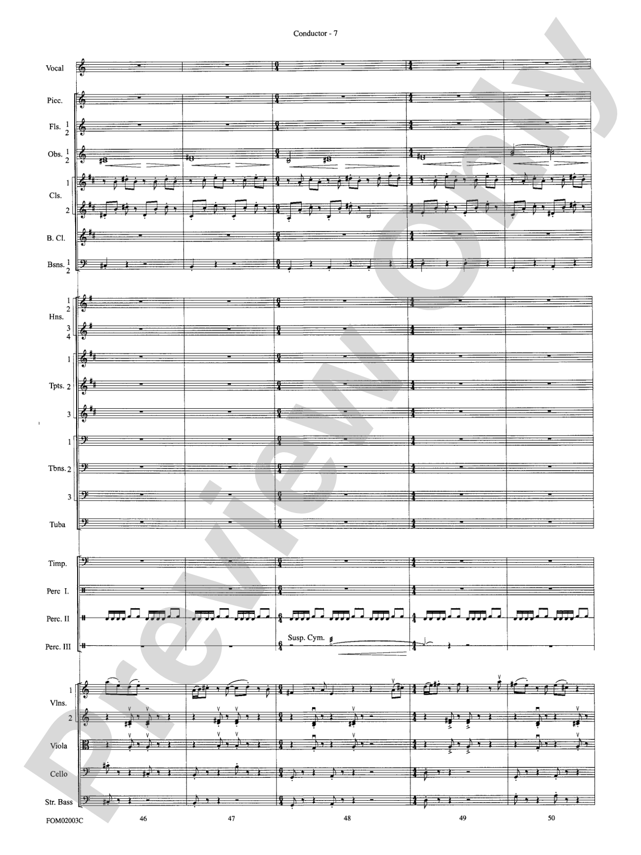 The Lord of the Rings: The Fellowship of the Ring, Symphonic Suite from: Full Orchestra Conductor Score & Parts