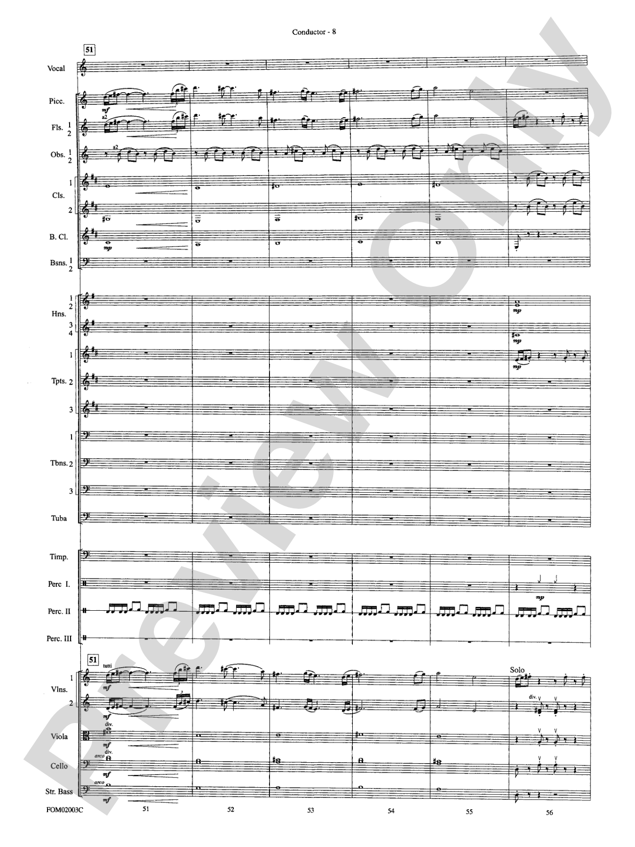The Lord of the Rings: The Fellowship of the Ring, Symphonic Suite from: Full Orchestra Conductor Score & Parts