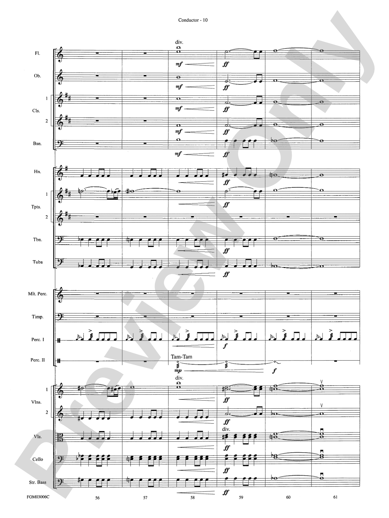 The Lord of the Rings: The Two Towers, Highlights from: Full Orchestra Conductor Score & Parts
